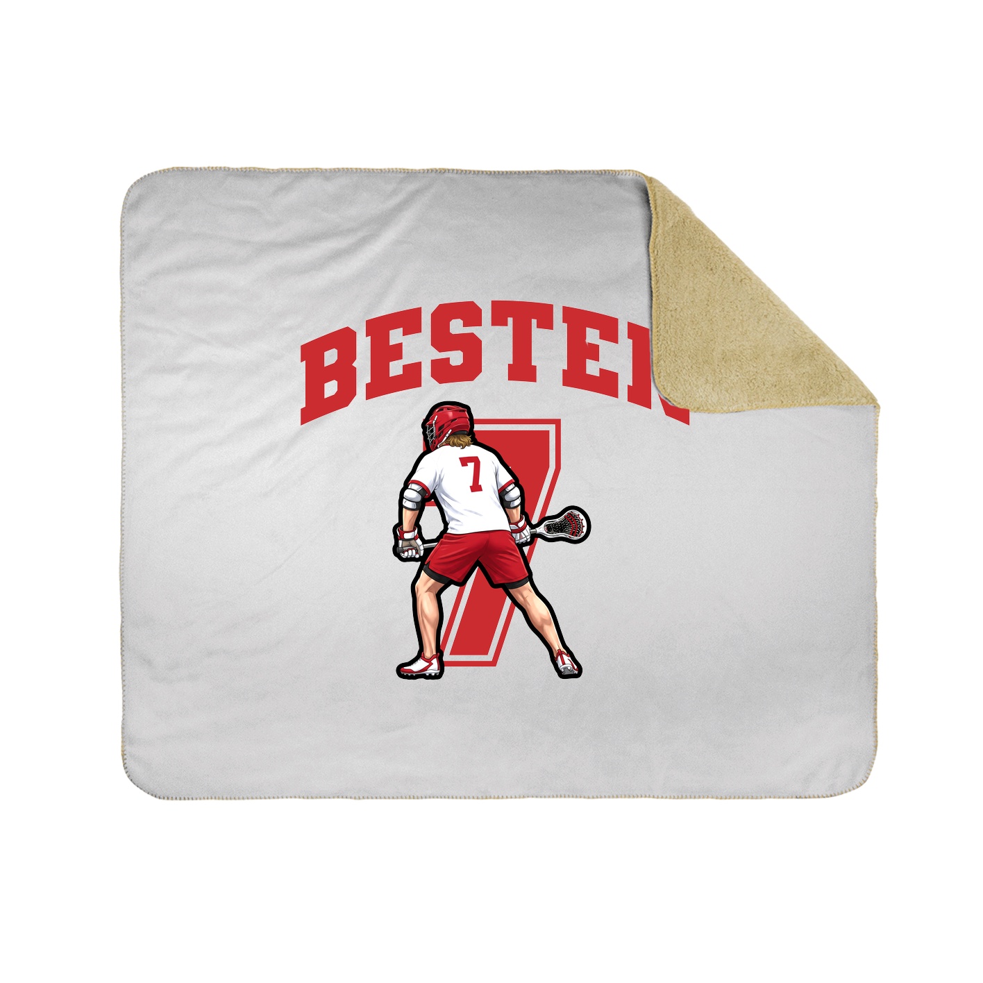 Throw Blanket — Number in White