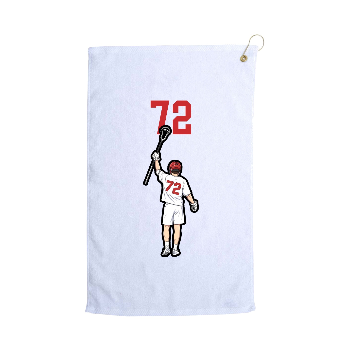 Golf Towel — Number Top in White