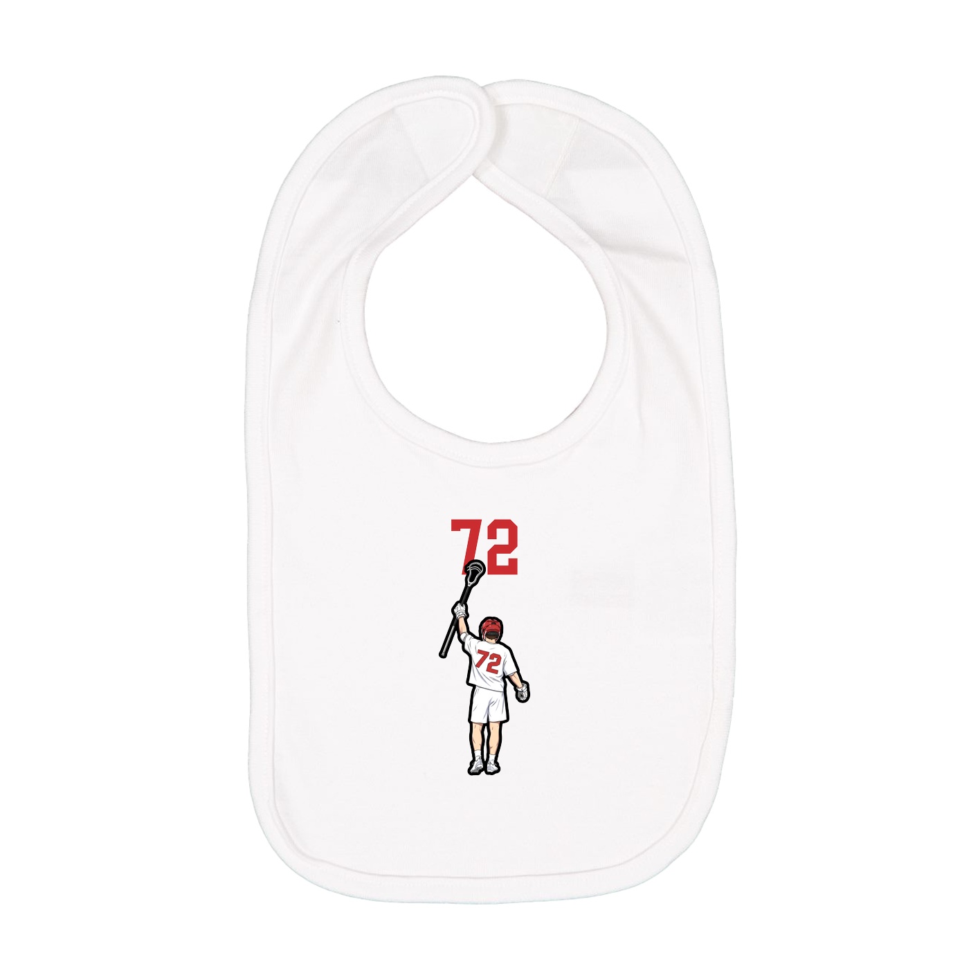Infant Bib — Number Top in White