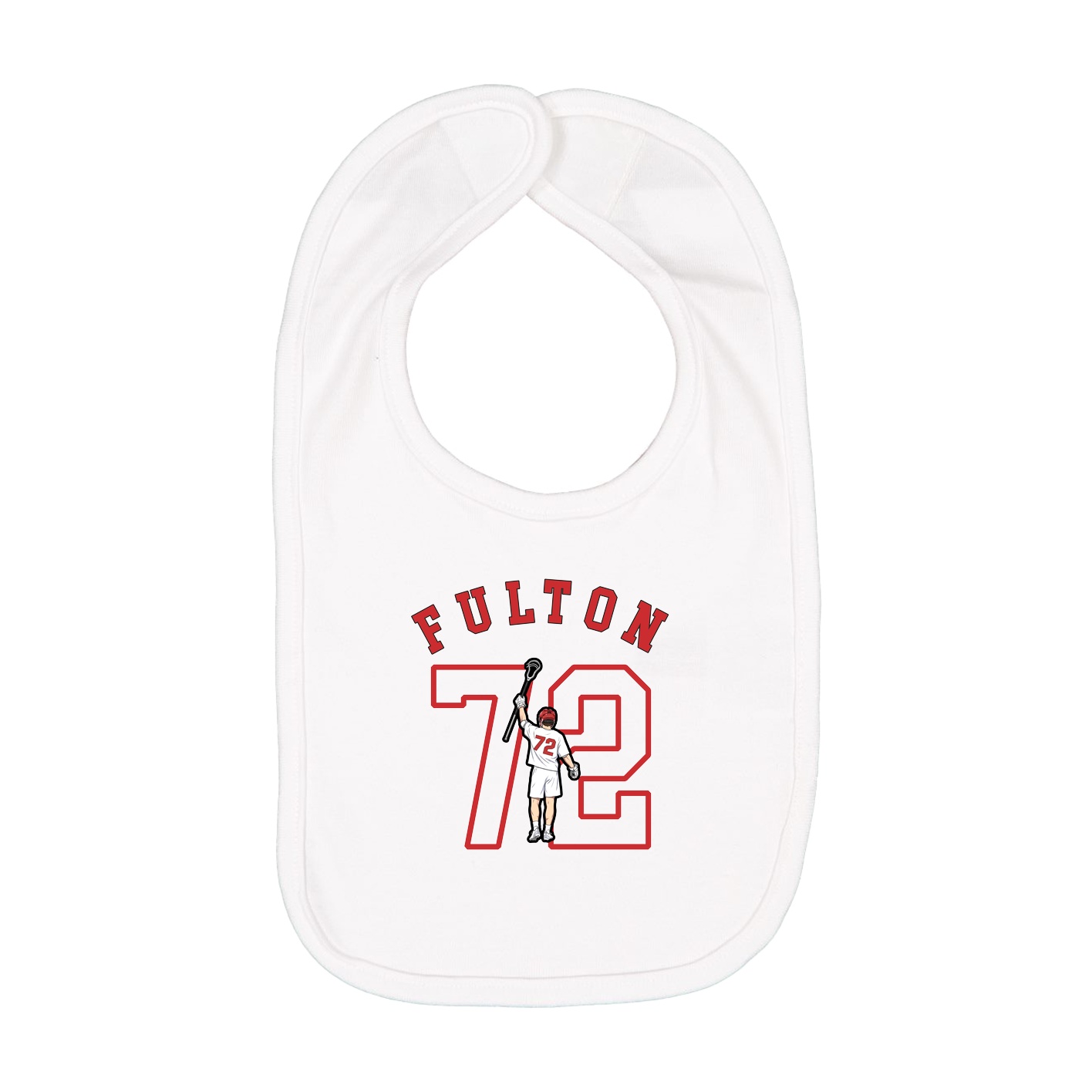 Infant Bib — Shirsey Arch in White