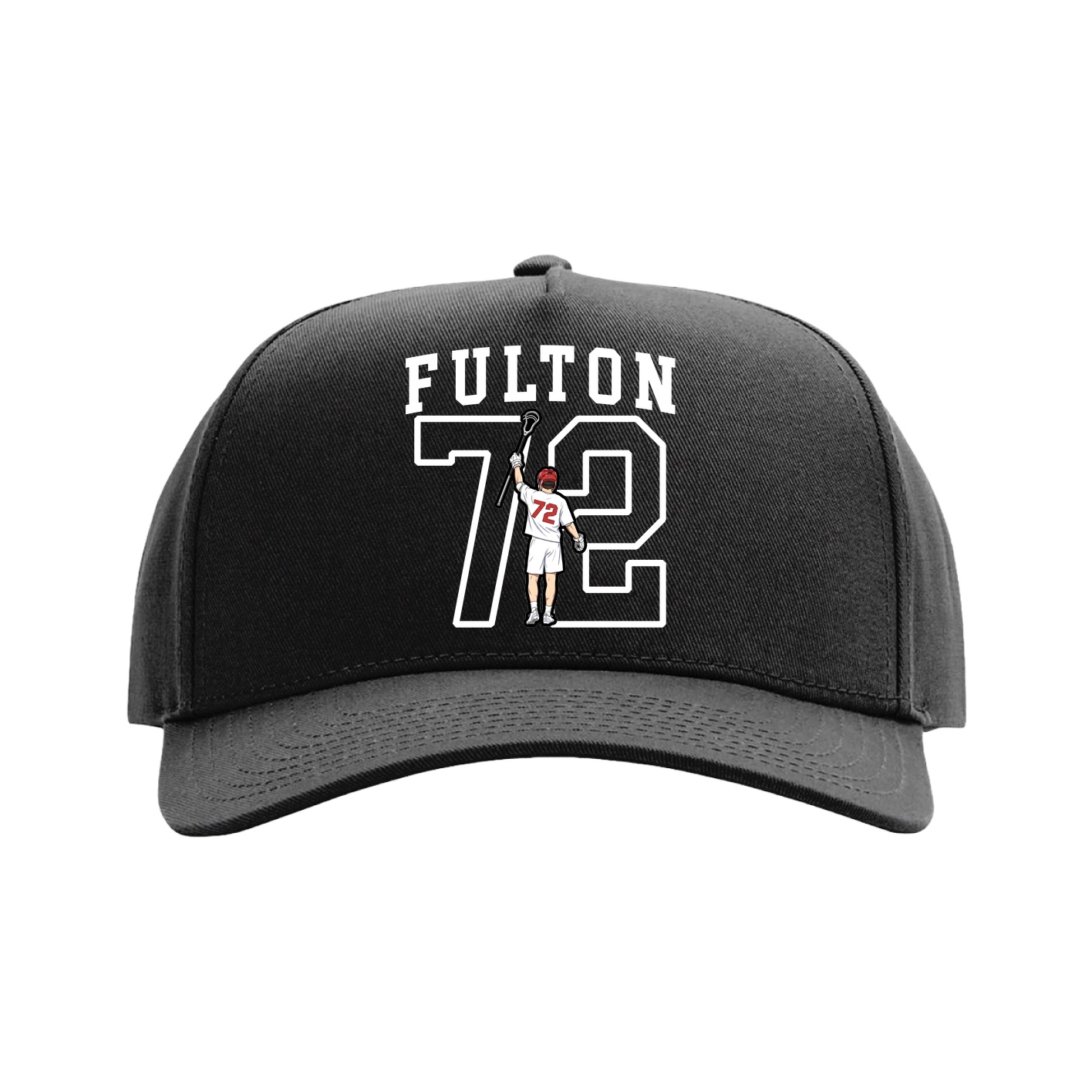 Full Fabric Five-Panel Champ Cap — Shirsey in Black