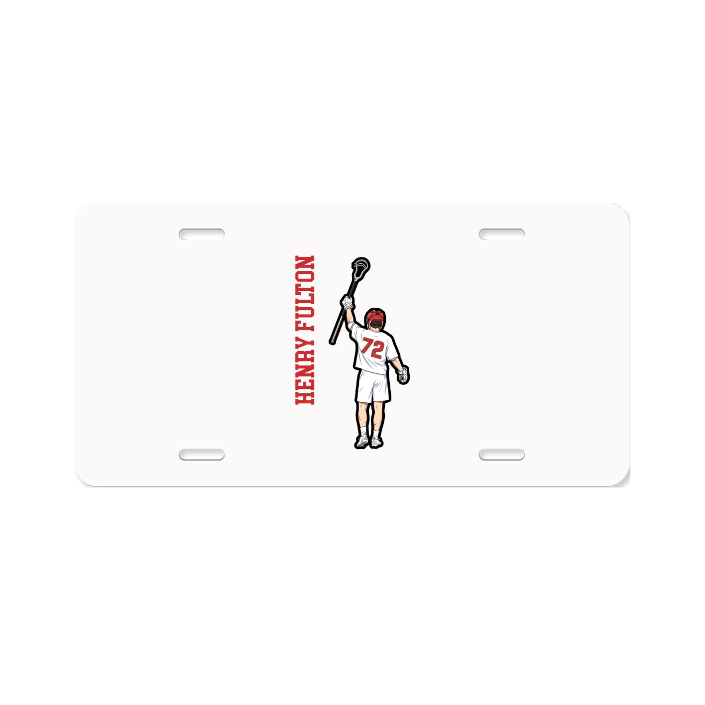 License Plate — Name Vertical in Classic
