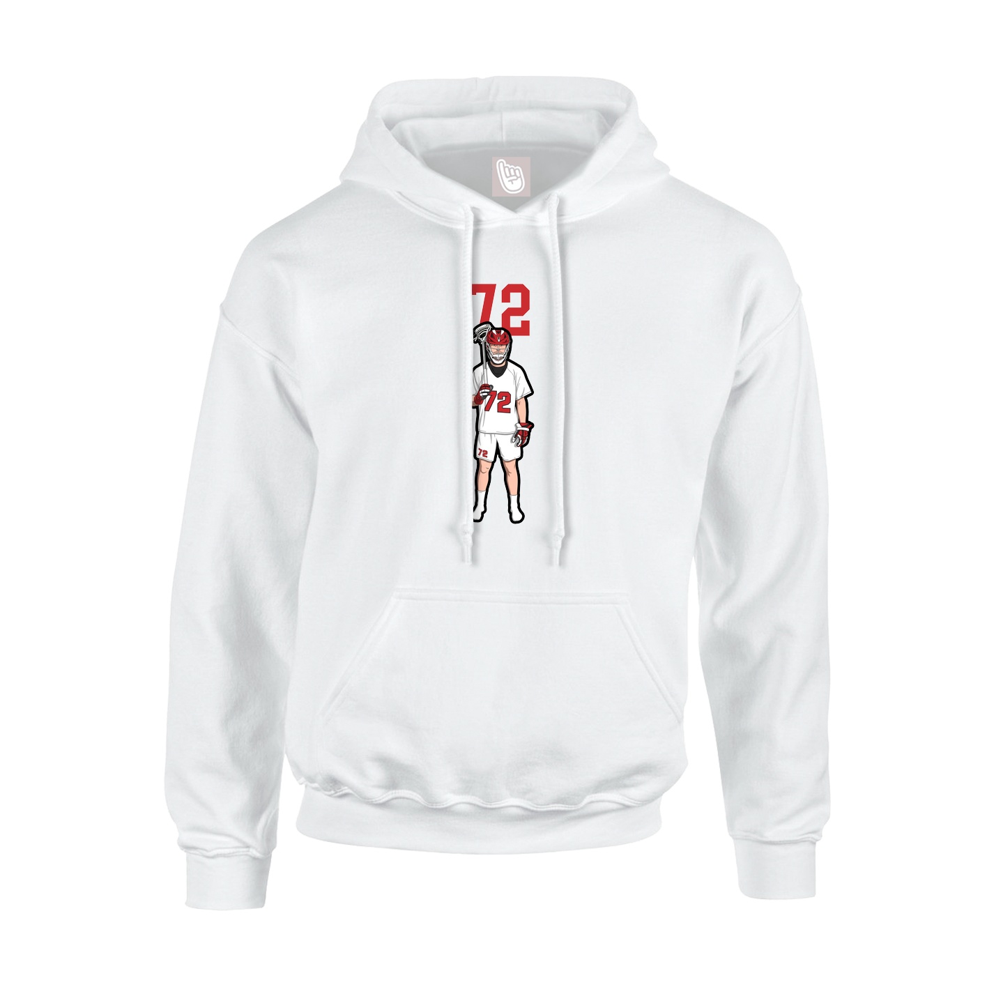 Hoodie — Number Top in White