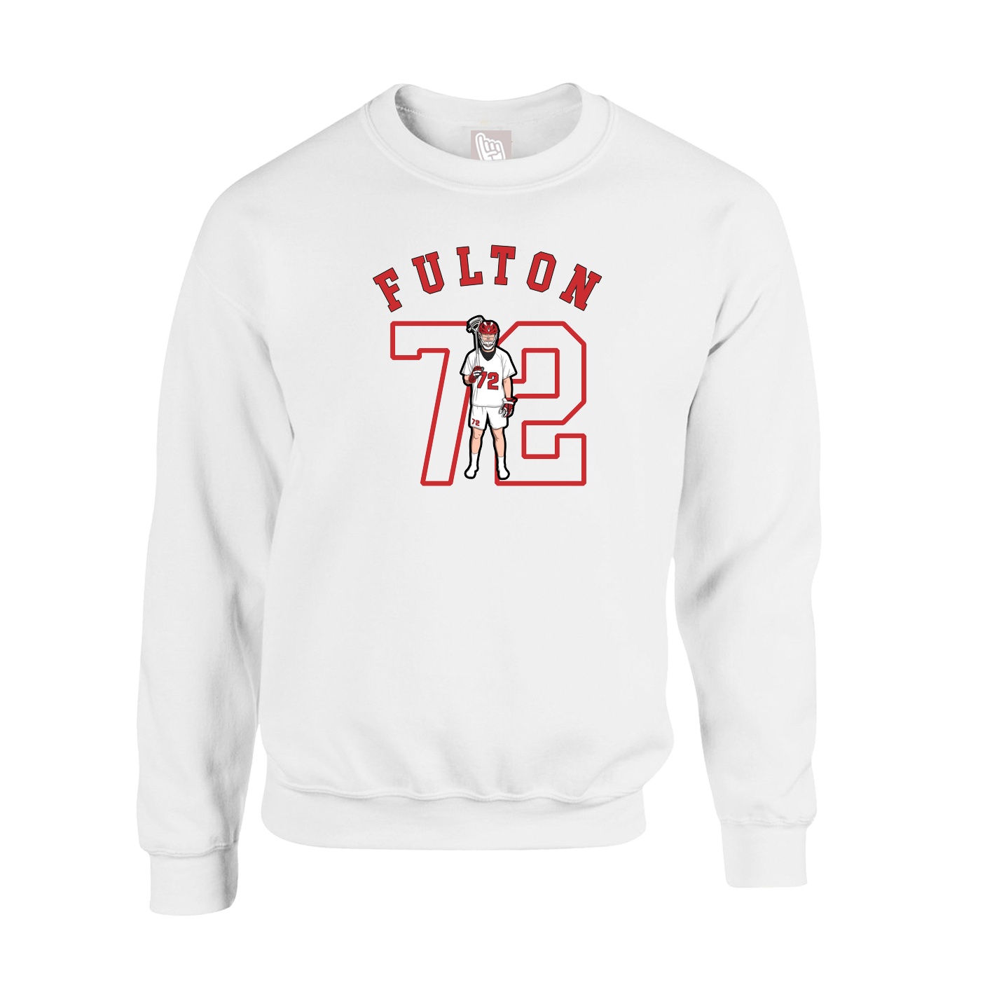 Fleece Crew — Shirsey Arch in White