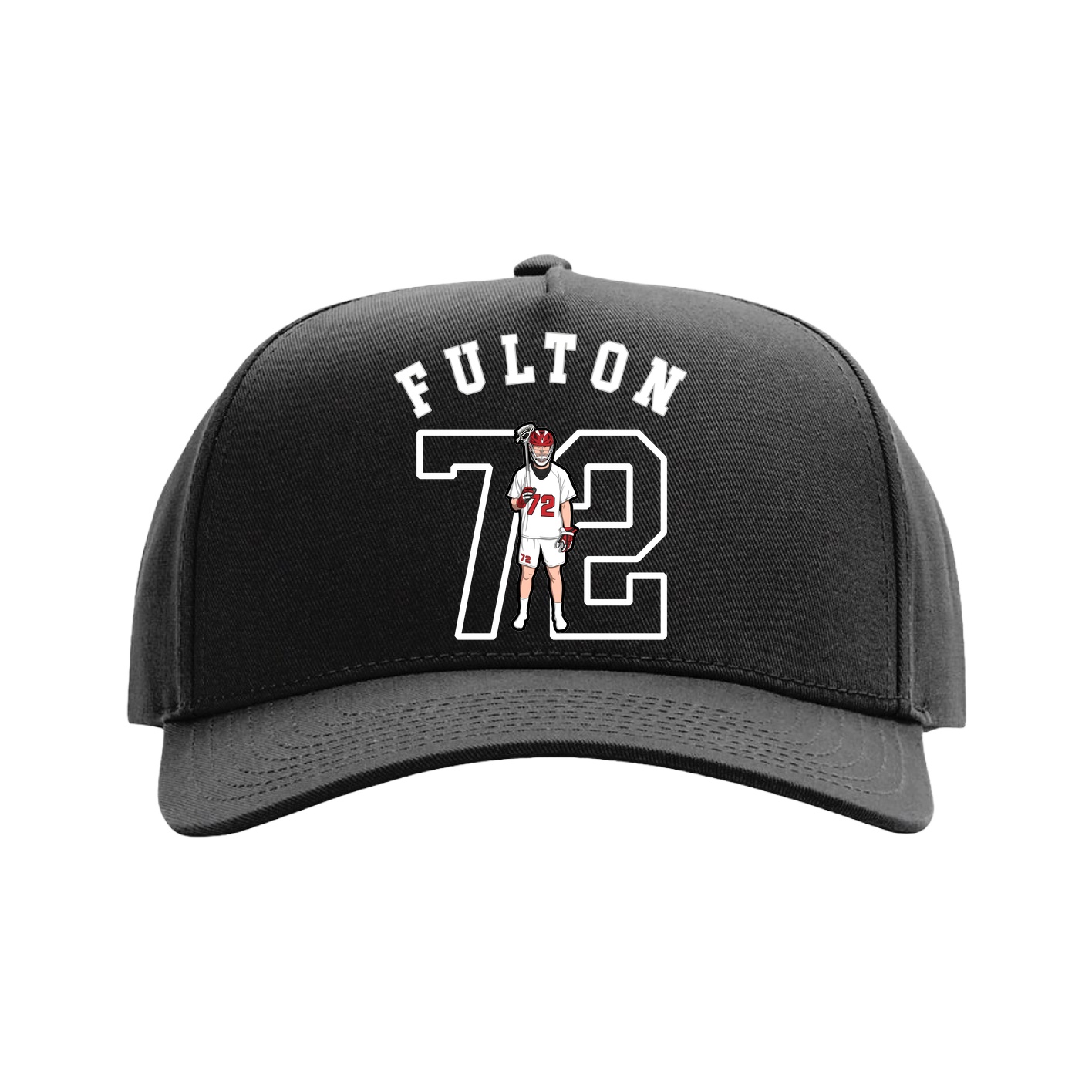 Full Fabric Five-Panel Champ Cap — Shirsey Arch in Black