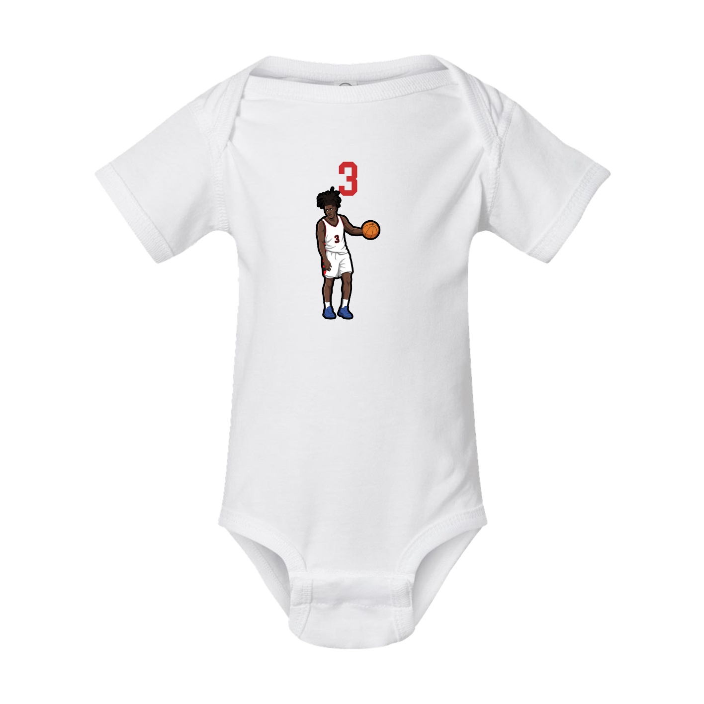 Baby Onesie — Number Top in White