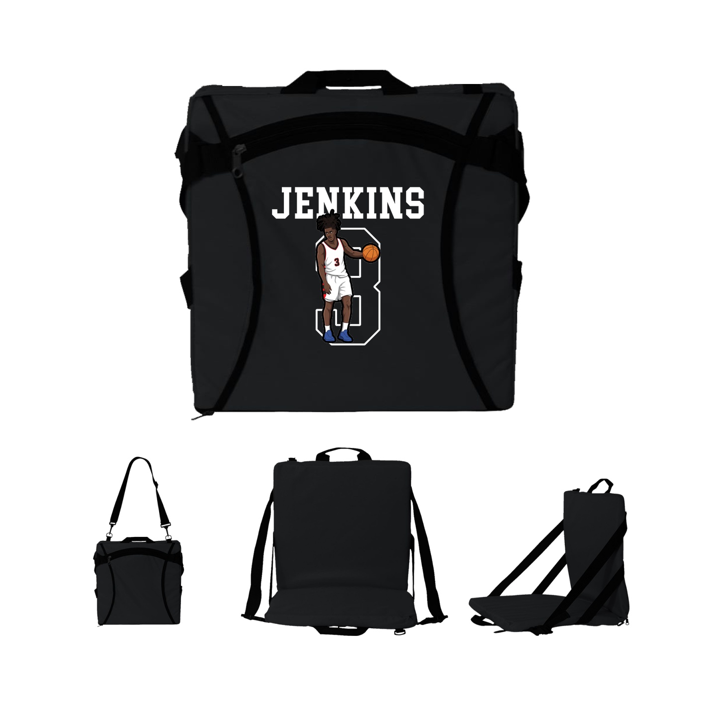 Folding Stadium Seat — Shirsey in Black