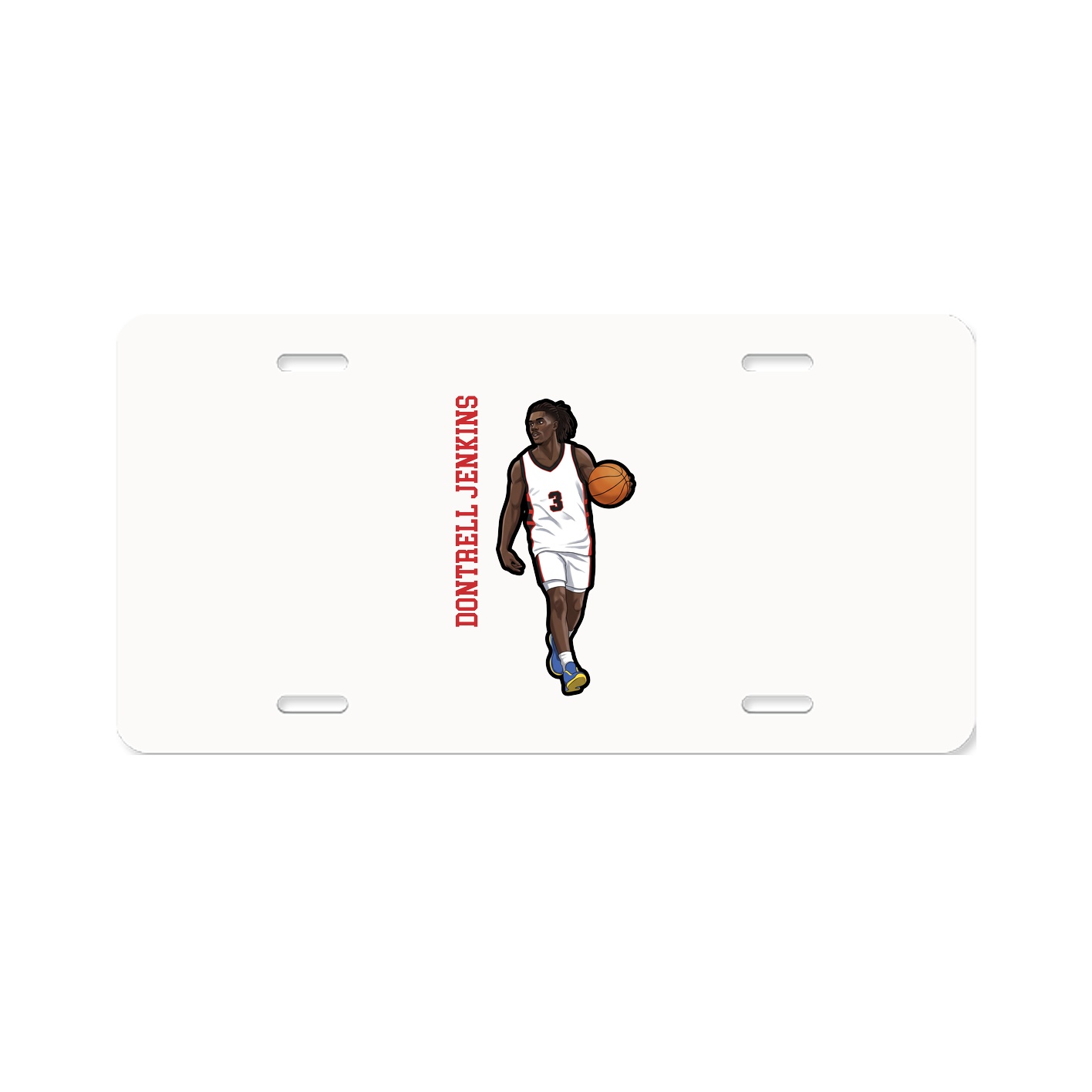 License Plate — Name Vertical in Classic