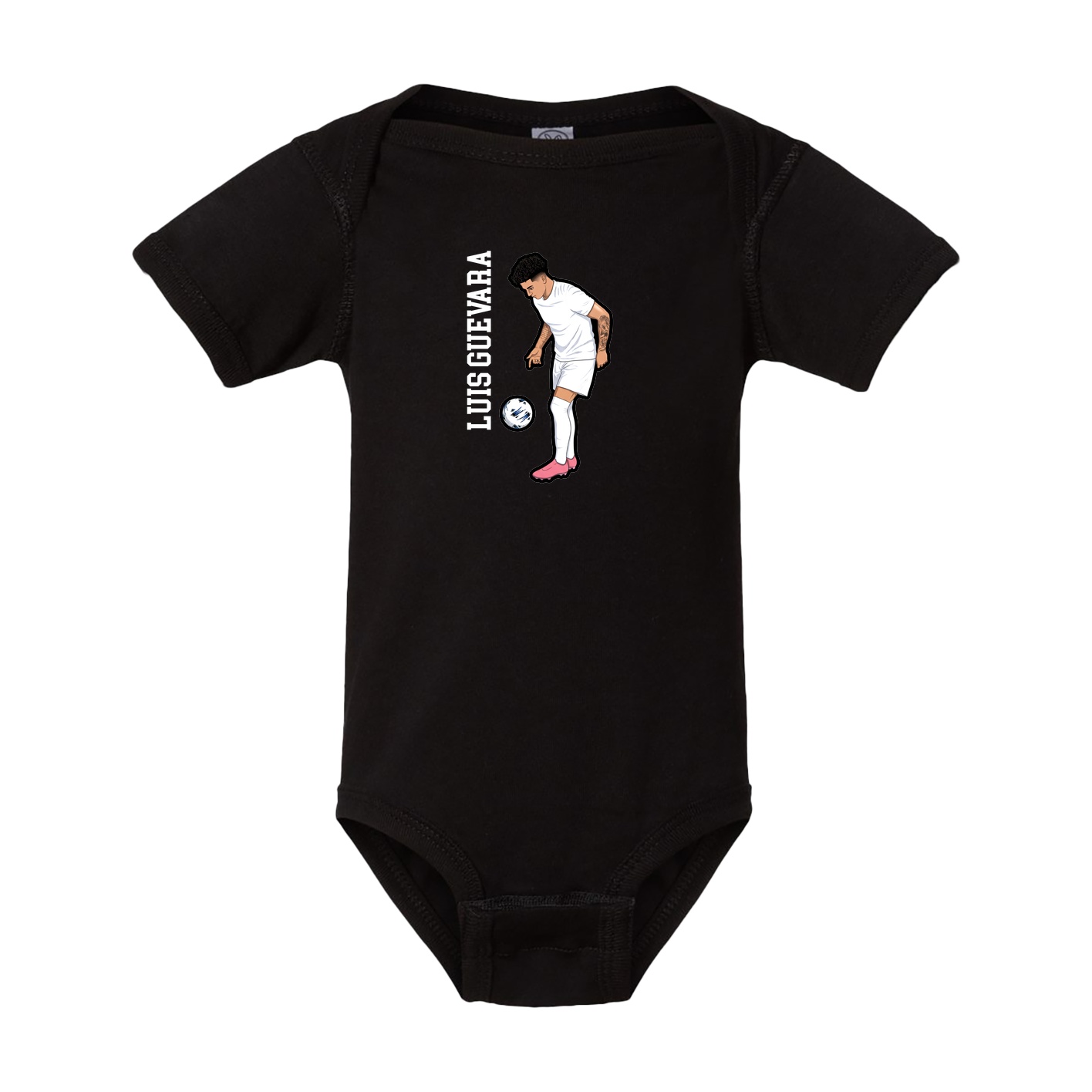 Baby Onesie — Name Vertical in Black