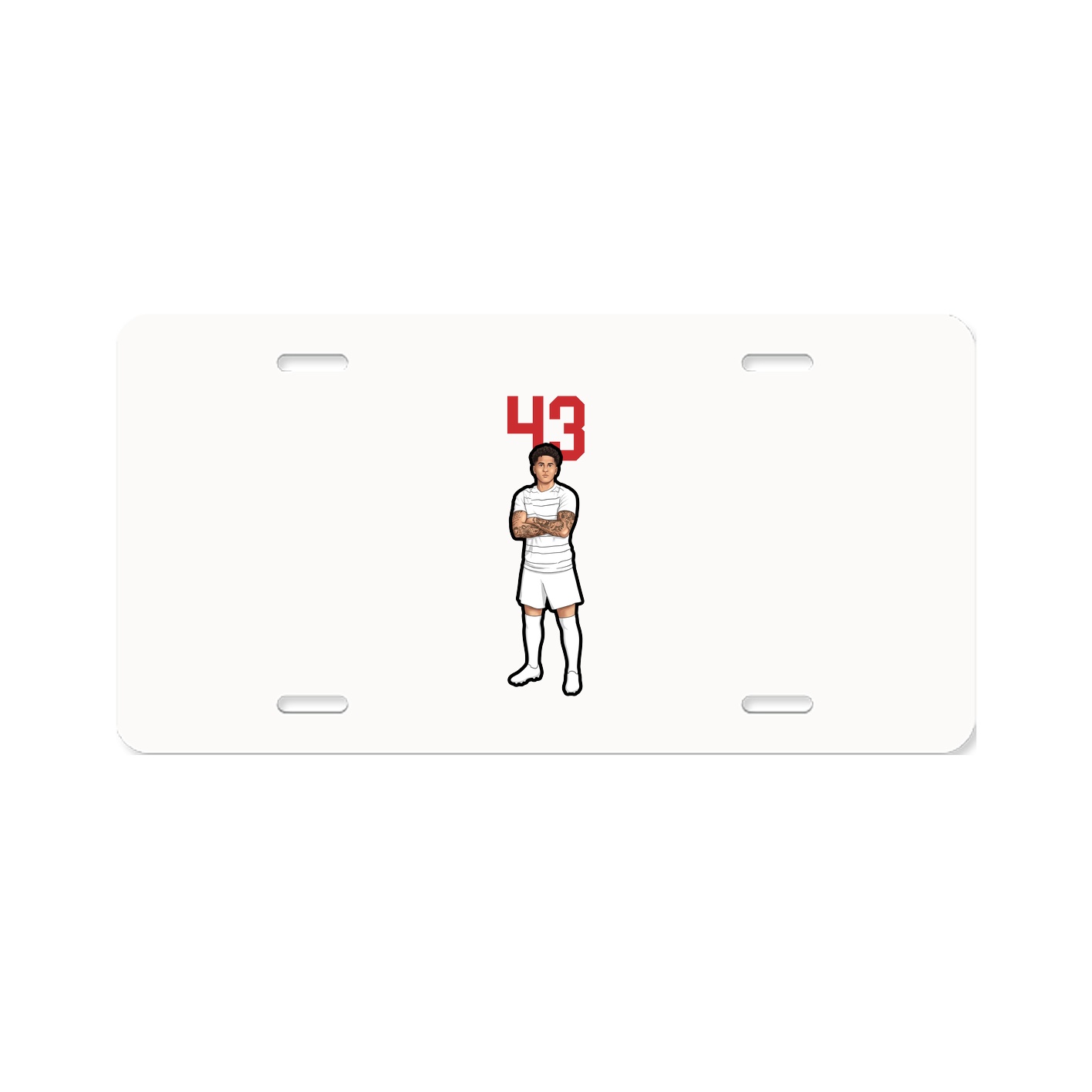 License Plate — Number Top in Classic