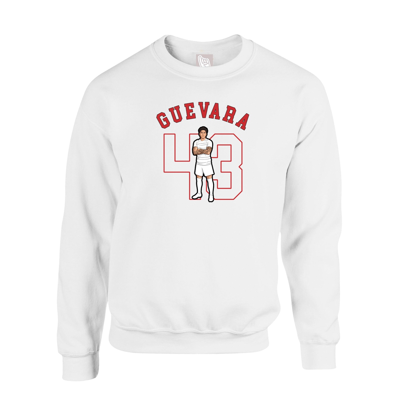Fleece Crew — Shirsey Arch in White