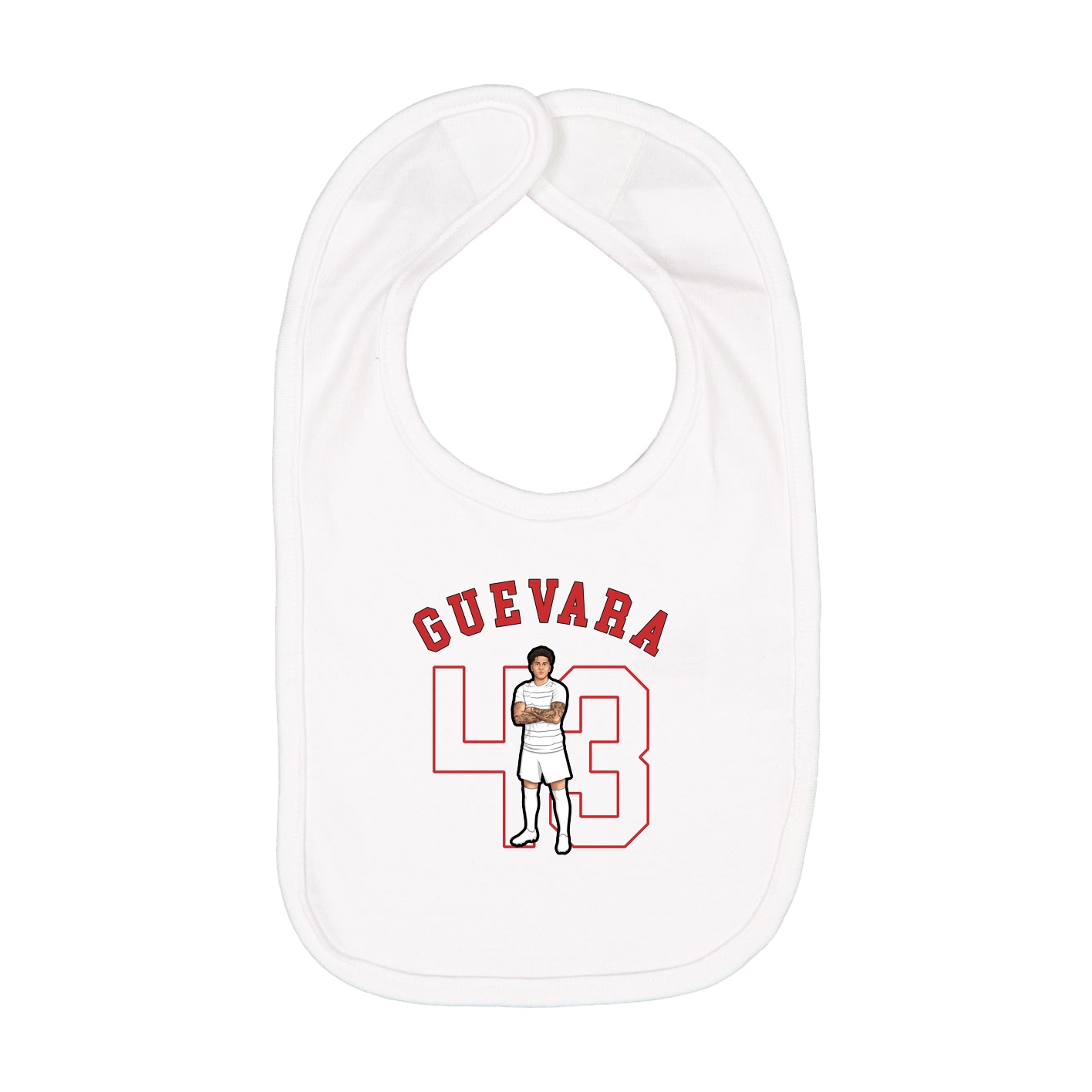 Infant Bib — Shirsey Arch in White