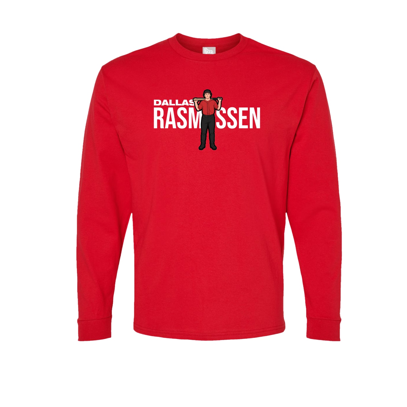 Long Sleeve Tee — Player Name in Red