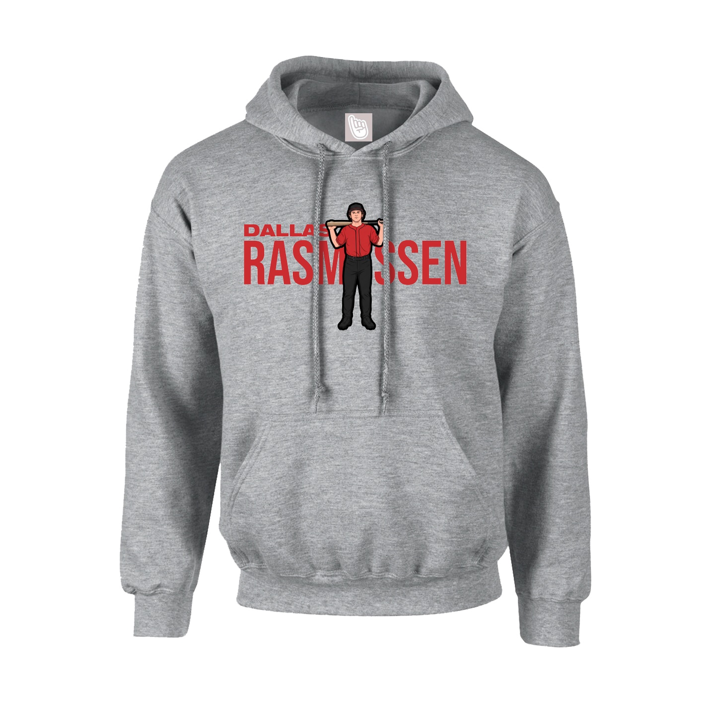 Hoodie — Player Name in Grey