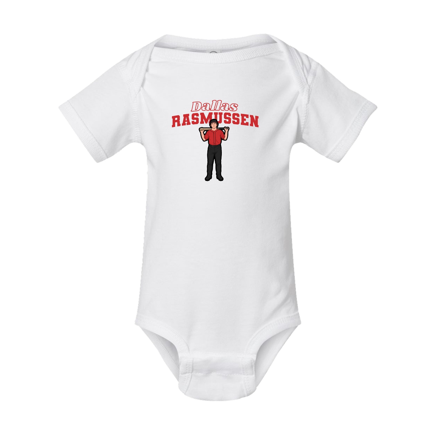 Baby Onesie — Name Arch in White