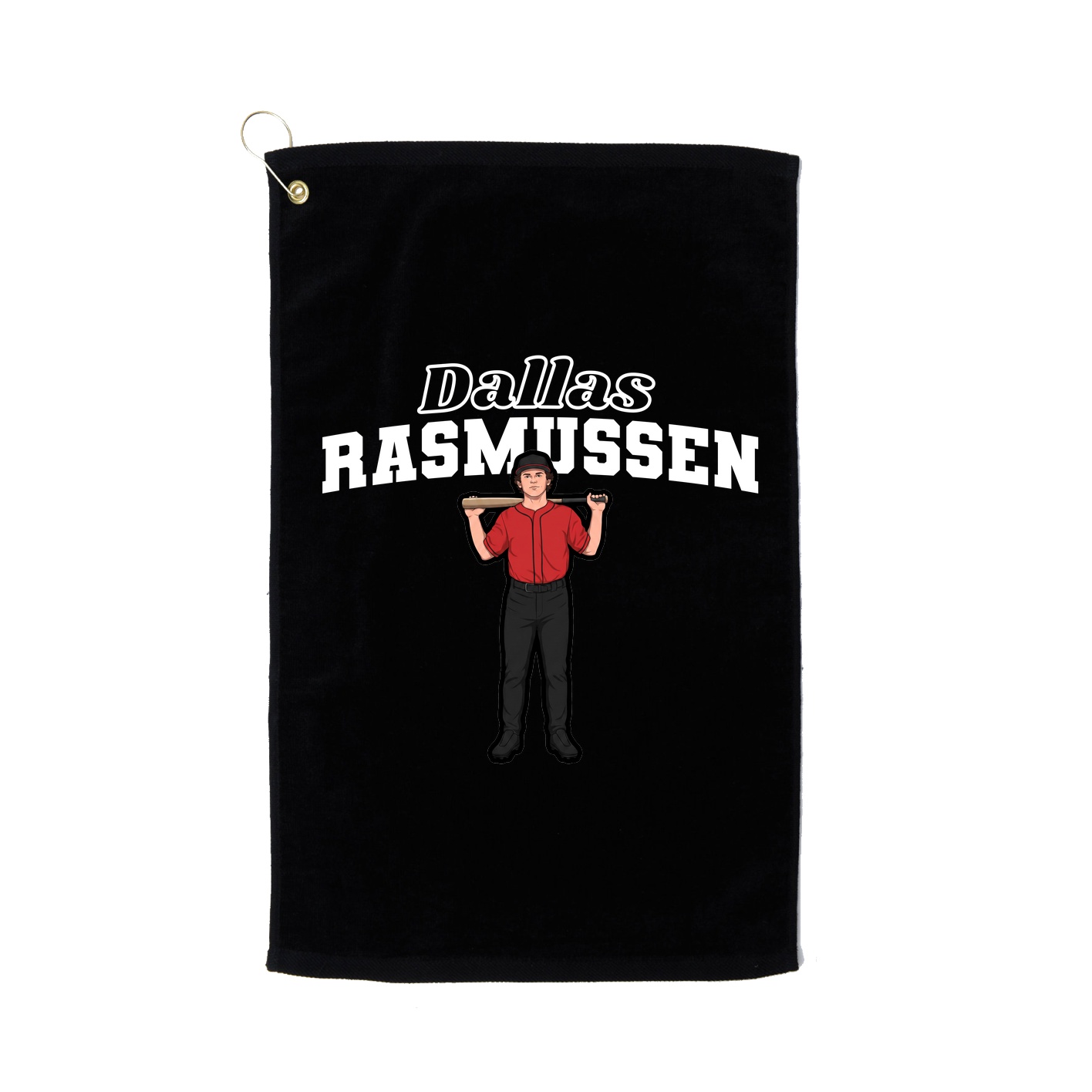 Golf Towel — Name Arch in Black