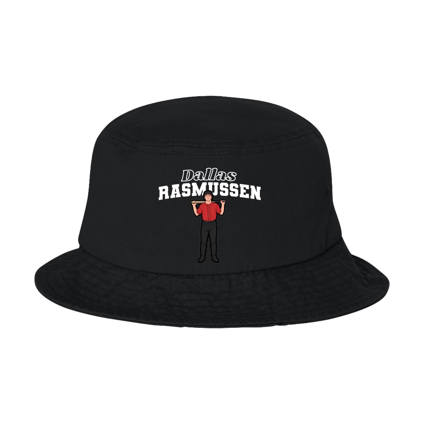 Bucket Cap — Name Arch in Black