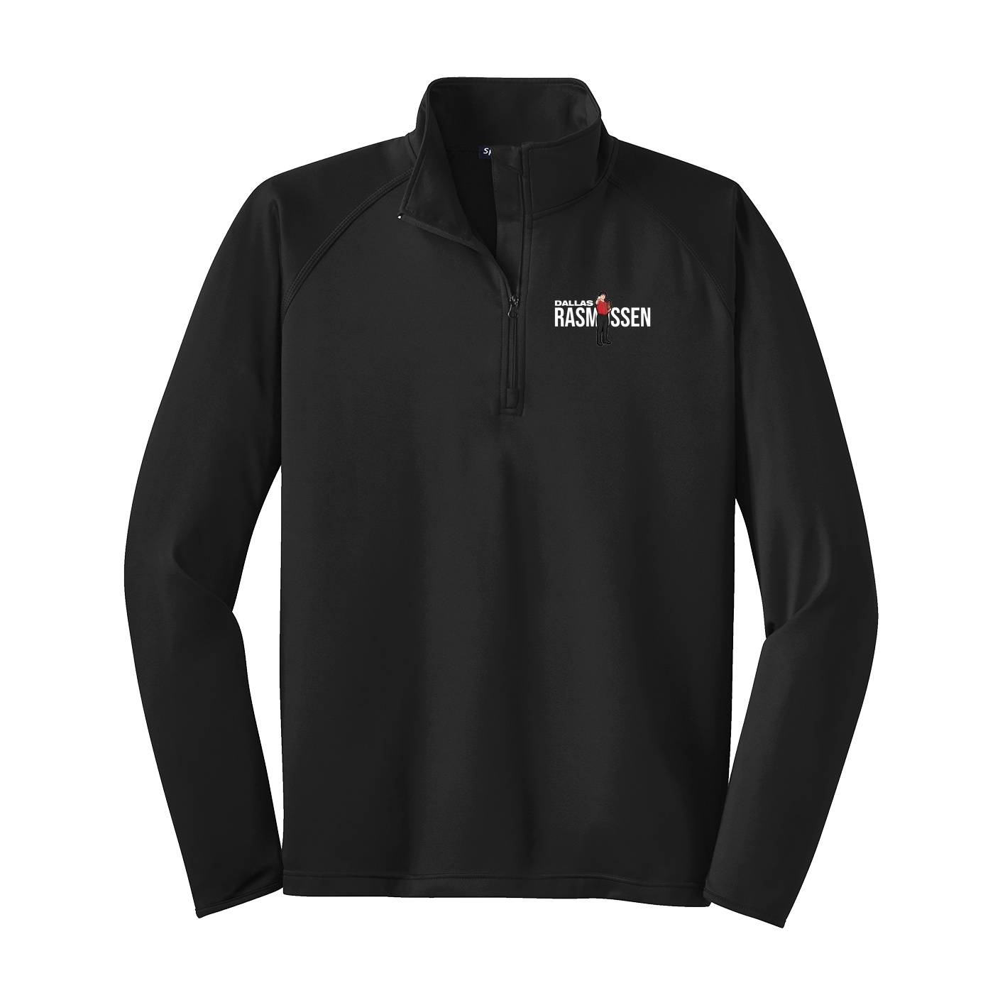 Q-Zip Pullover — Player Name in Black