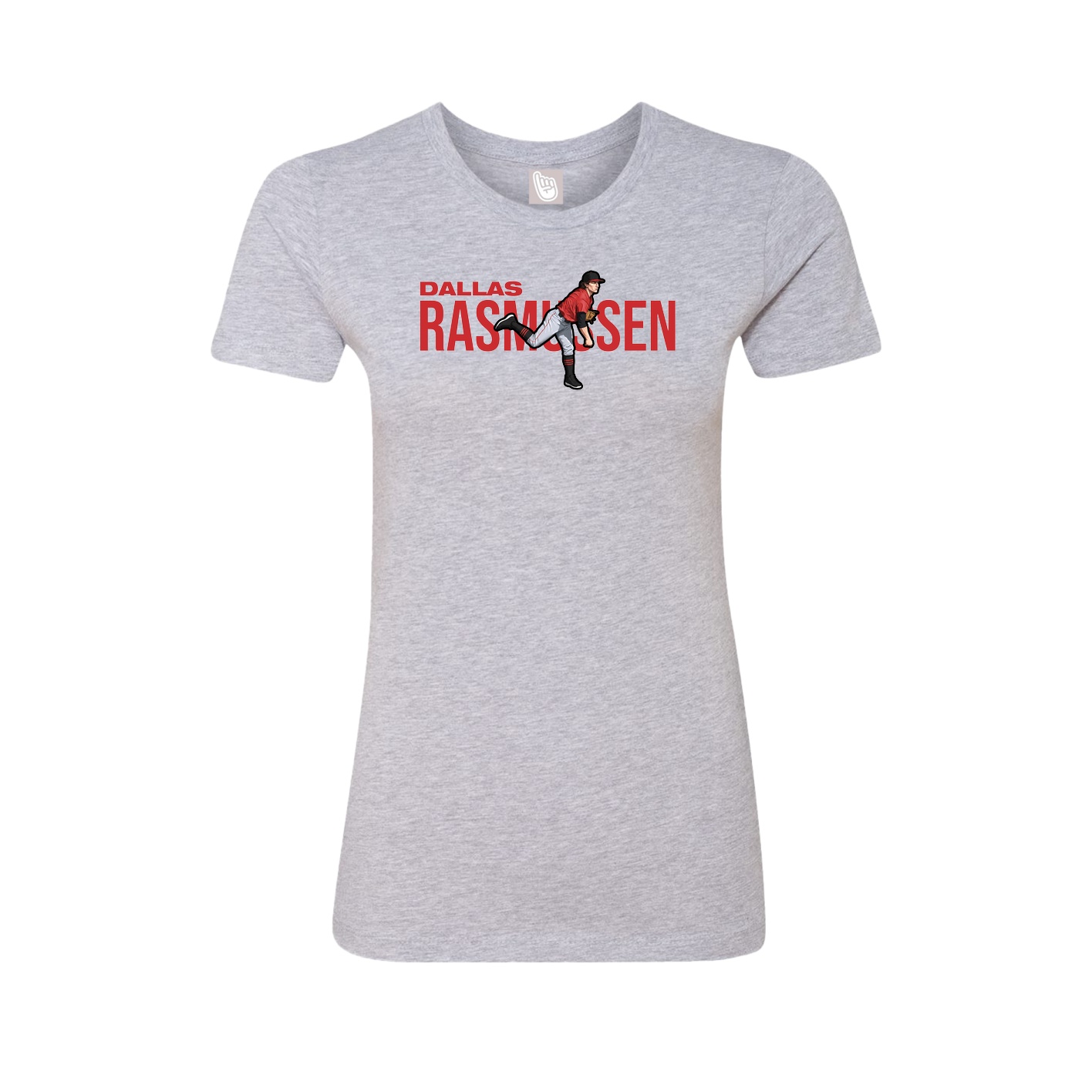 Womens Tee — Player Name in Grey