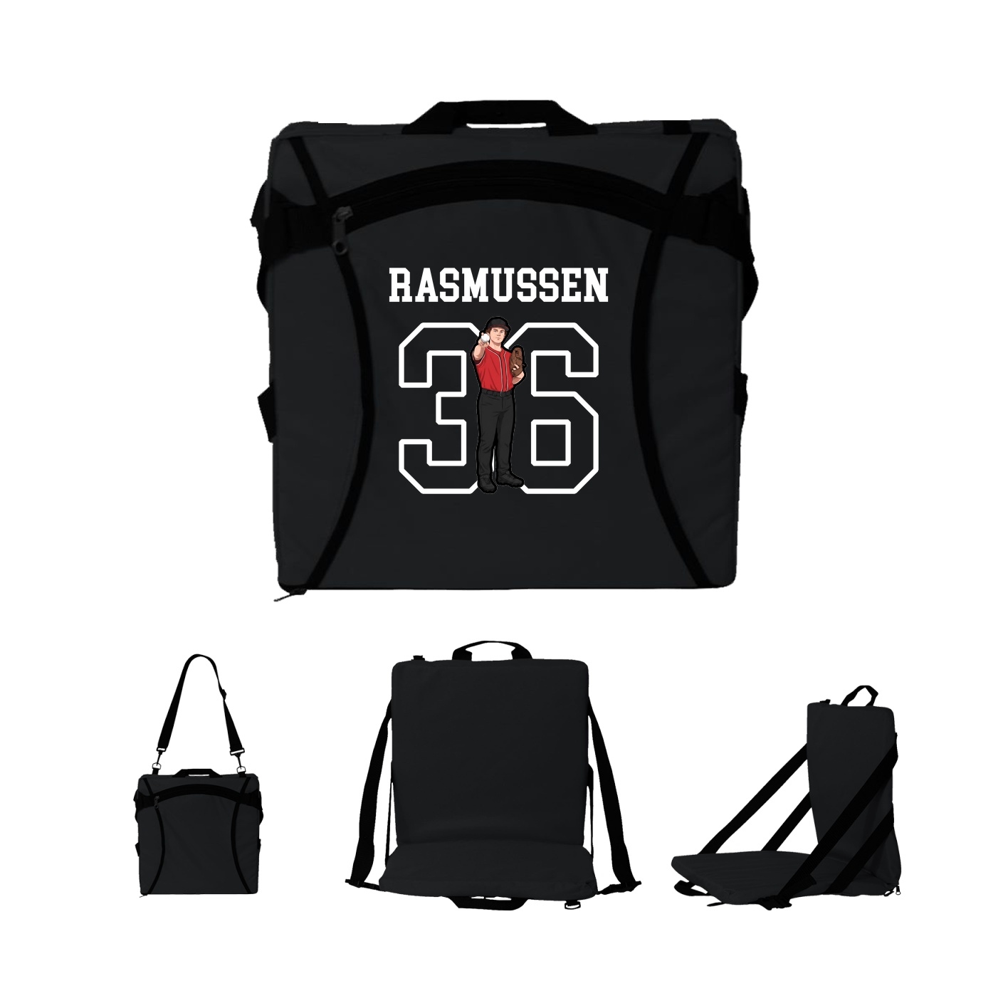 Folding Stadium Seat — Shirsey in Black