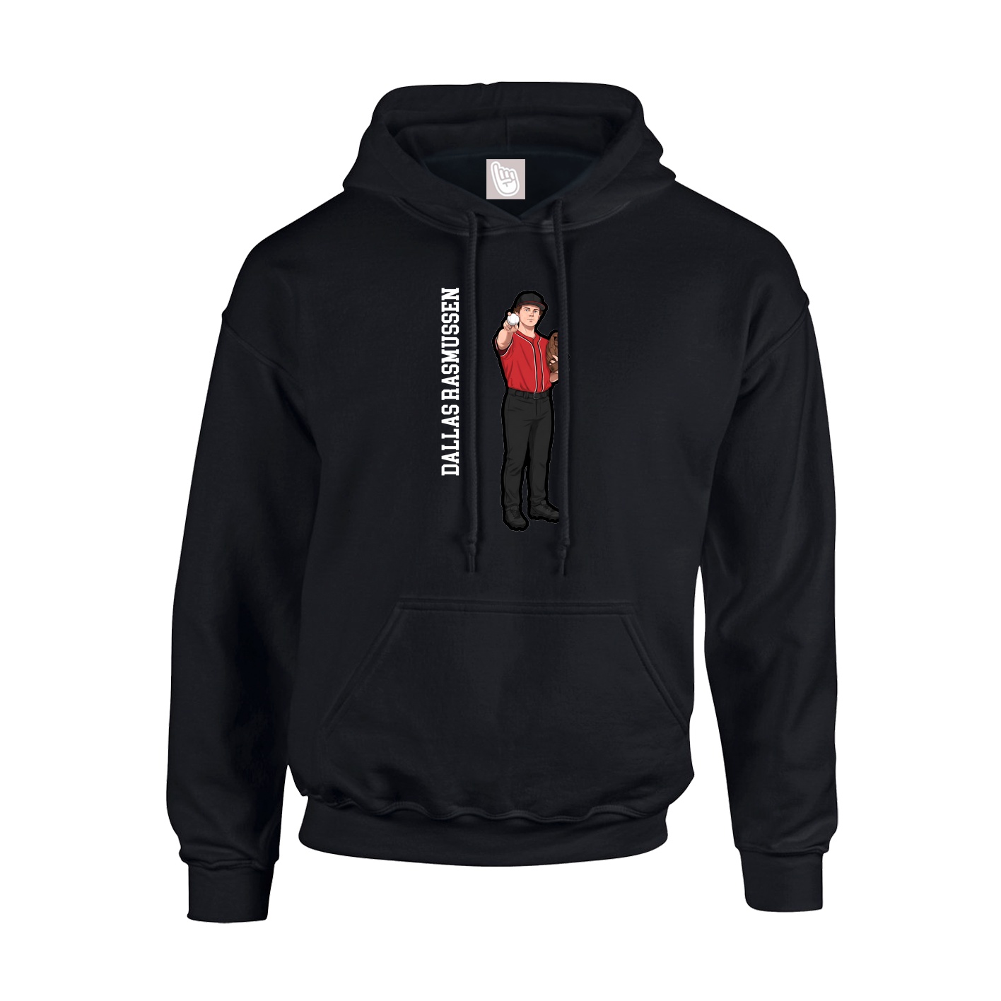 Hoodie — Name Vertical in Black