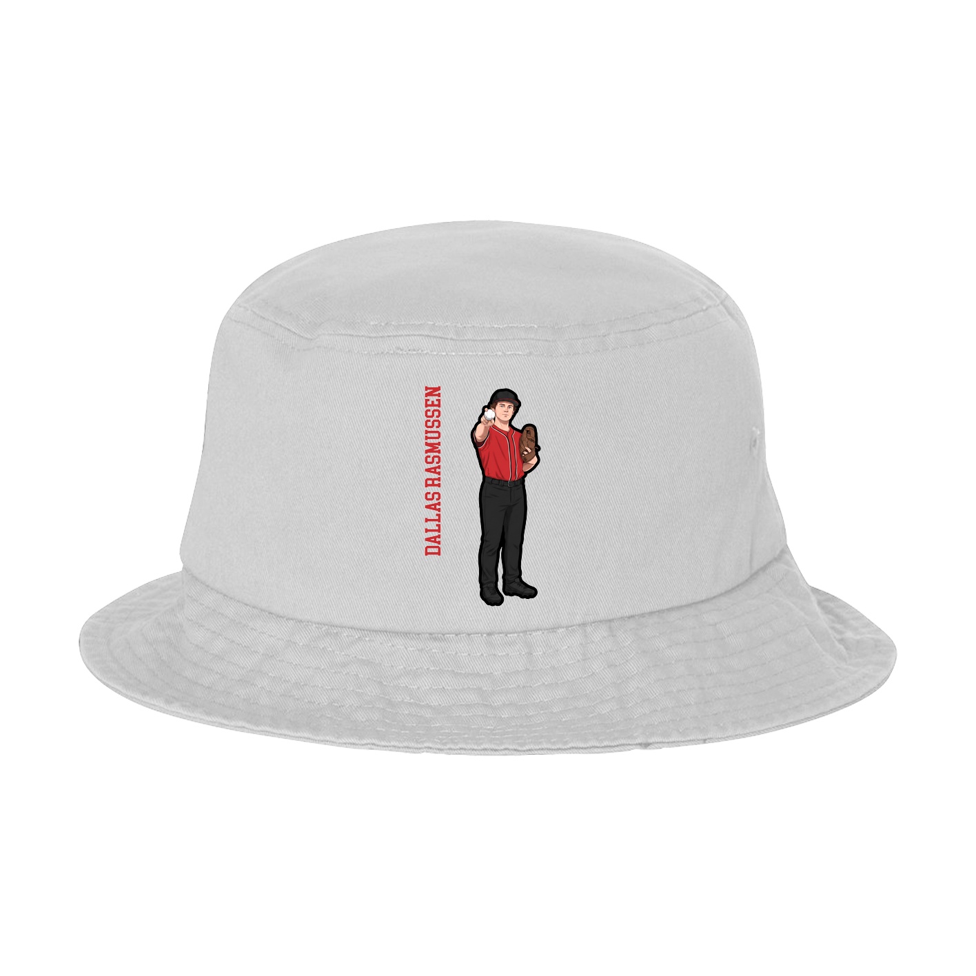 Bucket Cap — Name Vertical in White