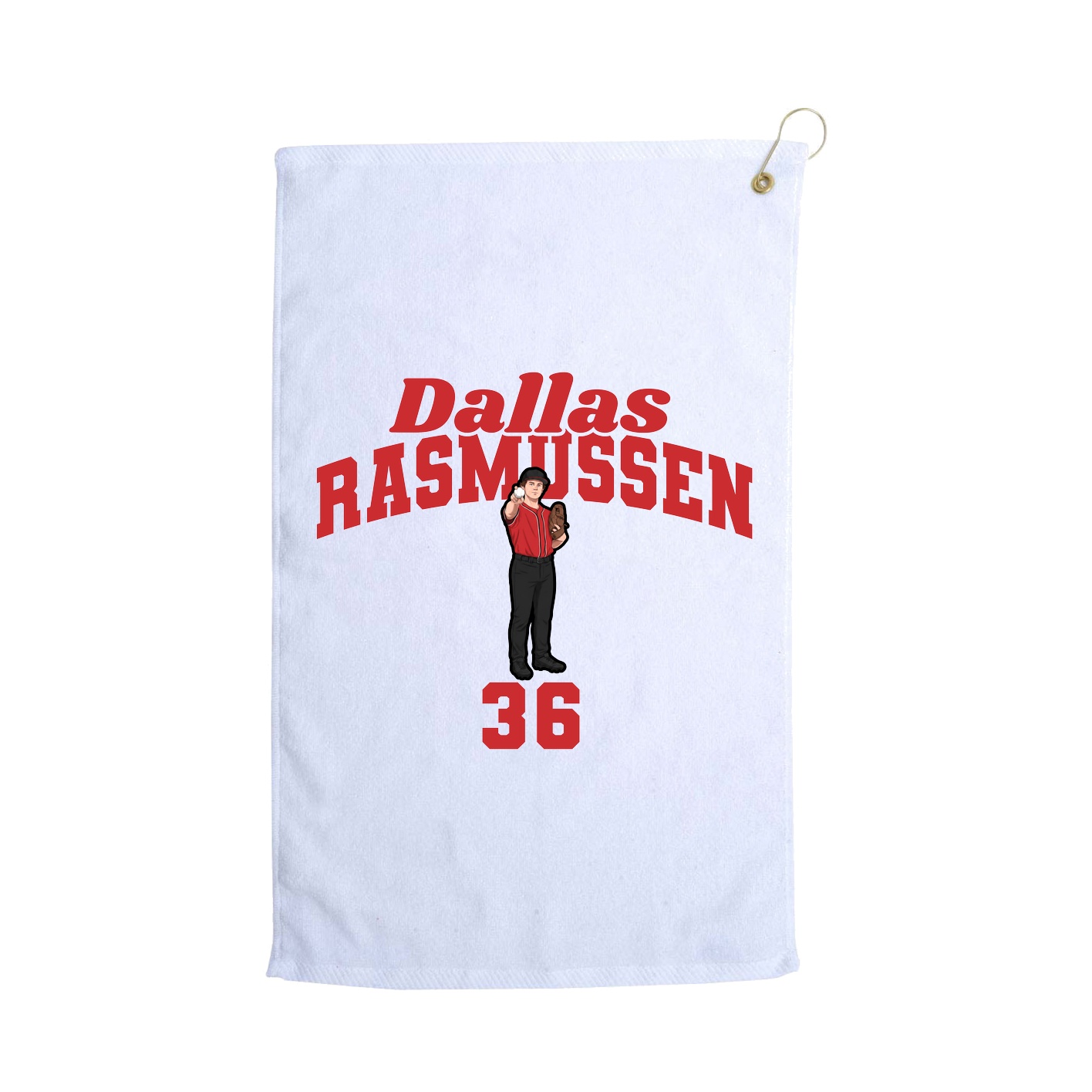 Golf Towel — Signature Arch in White