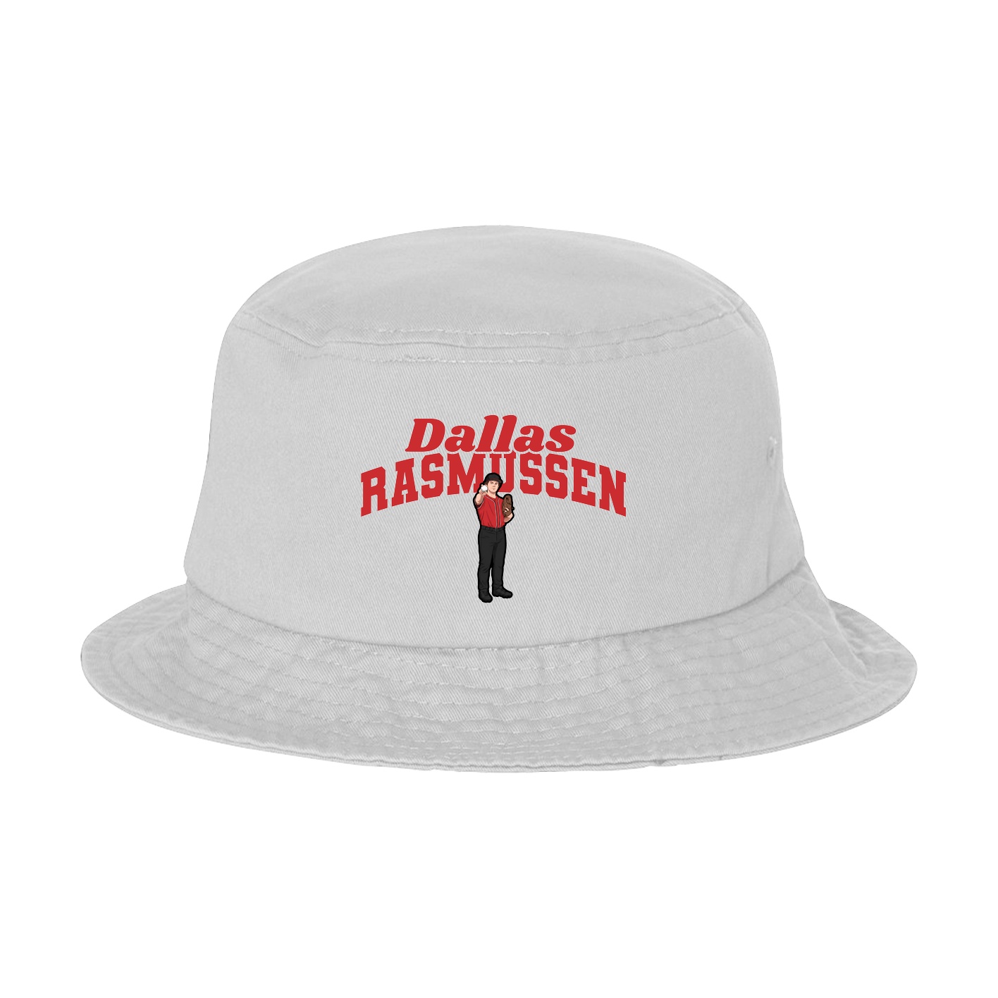 Bucket Cap — Signature Arch in White