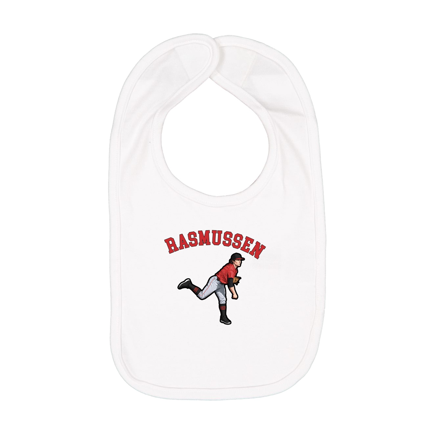 Infant Bib — Shirsey Arch in White