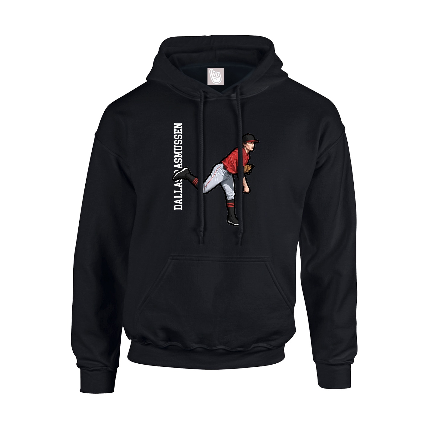 Hoodie — Name Vertical in Black