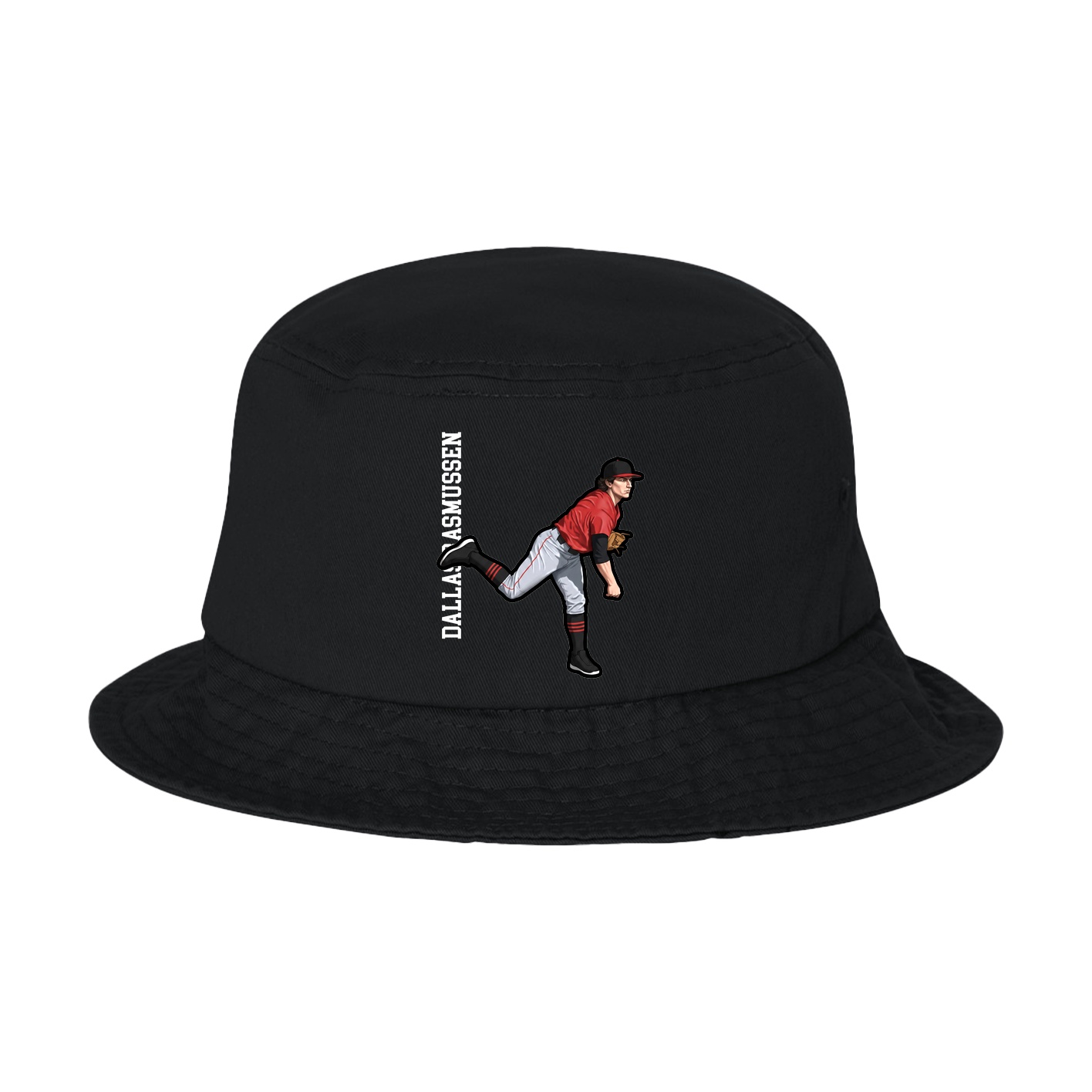 Bucket Cap — Name Vertical in Black
