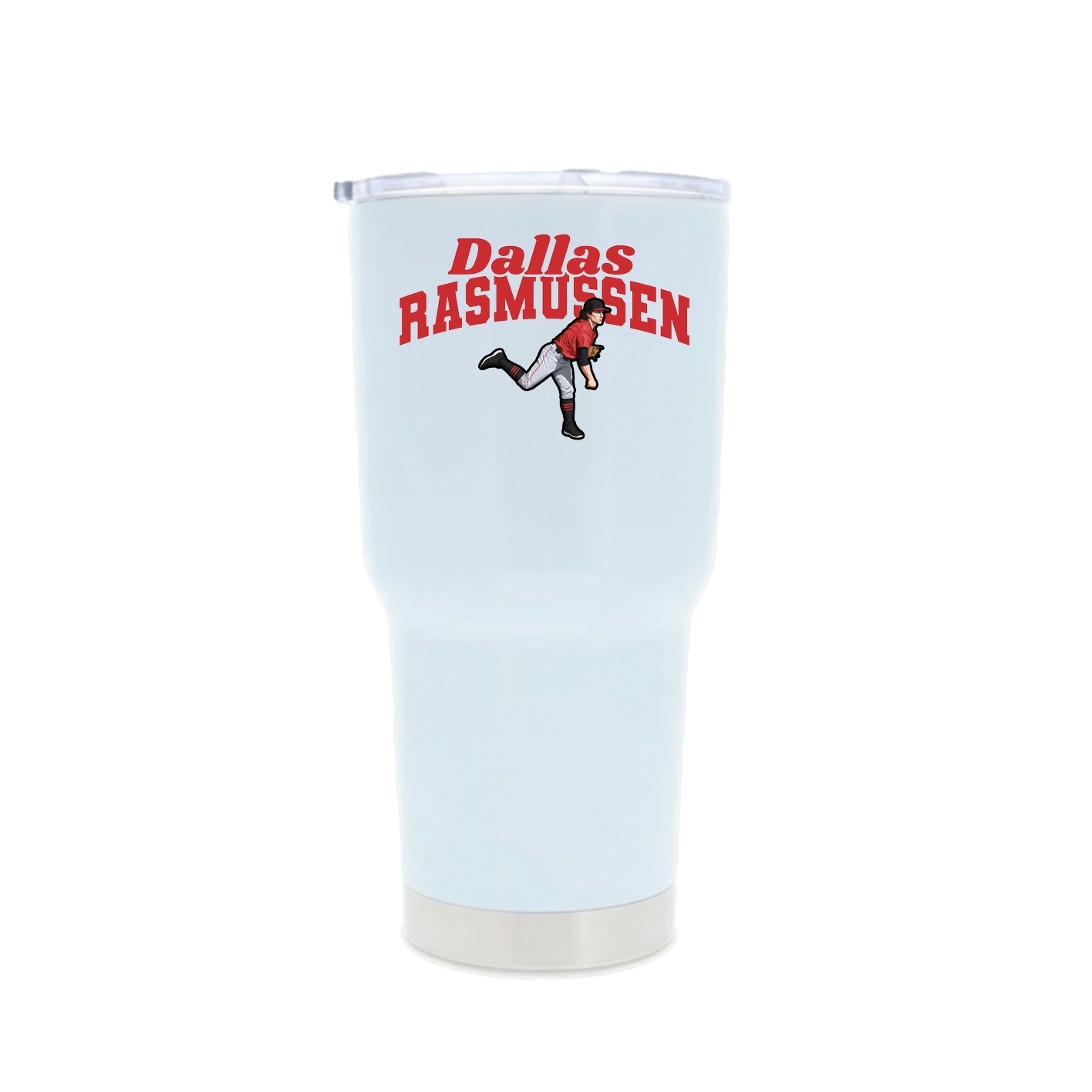 30oz Stainless Steel Tumbler — Signature Arch in White