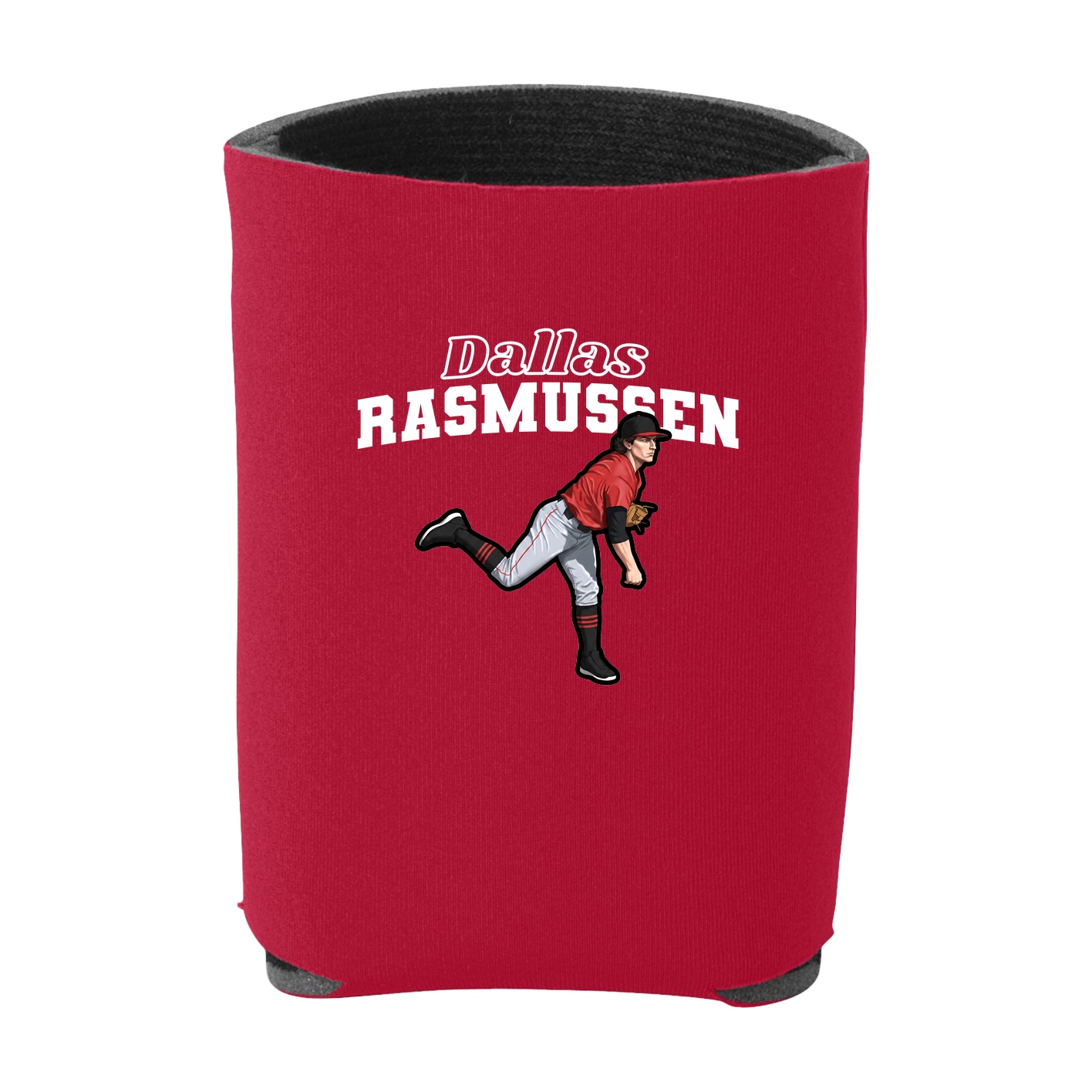 Can Holder — Name Arch in Red