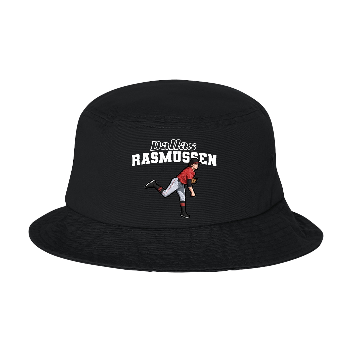 Bucket Cap — Name Arch in Black