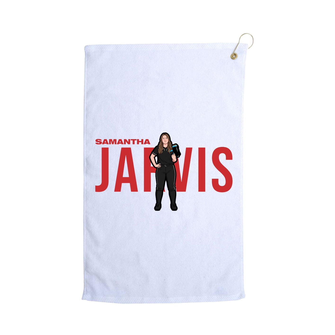 Golf Towel — Player Name in White