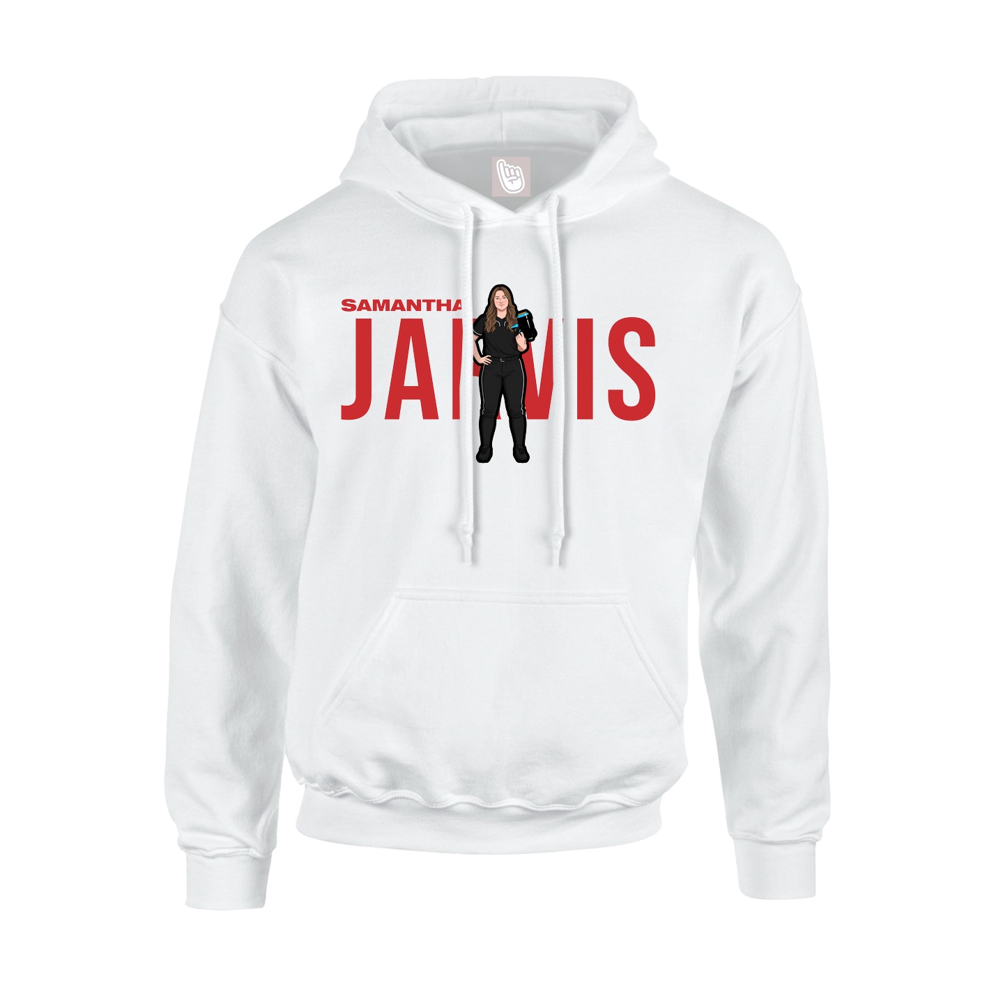 Hoodie — Player Name in White