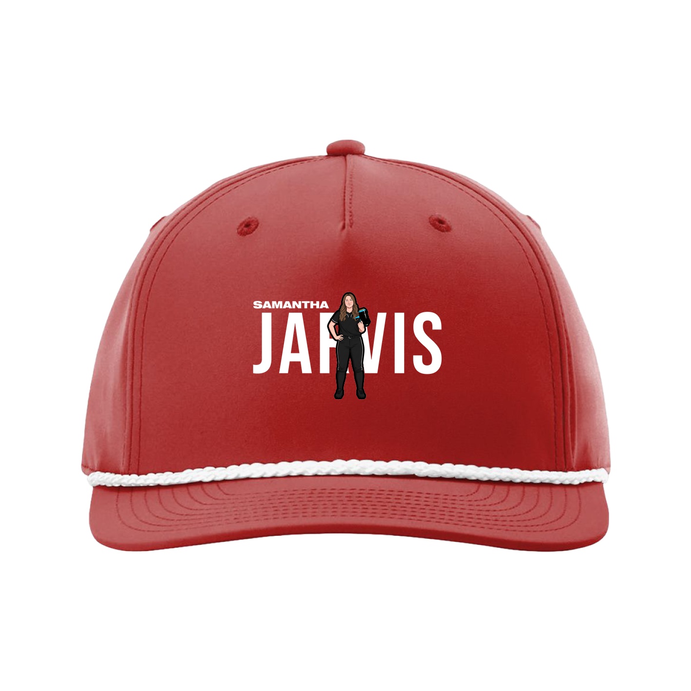 Five-Panel Classic Rope Cap — Player Name in Red