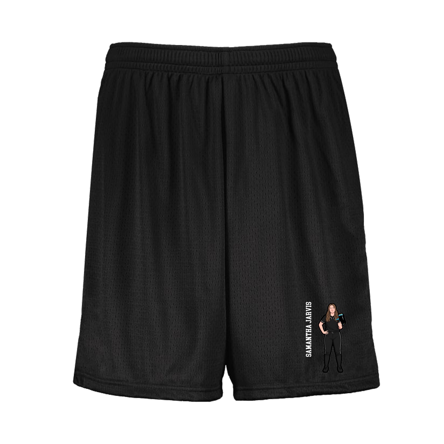 Shorts — Name Vertical in Black