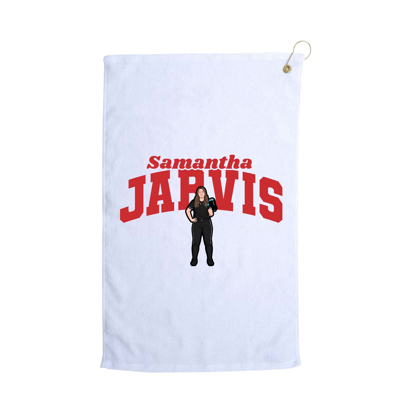 Golf Towel — Signature Arch in White
