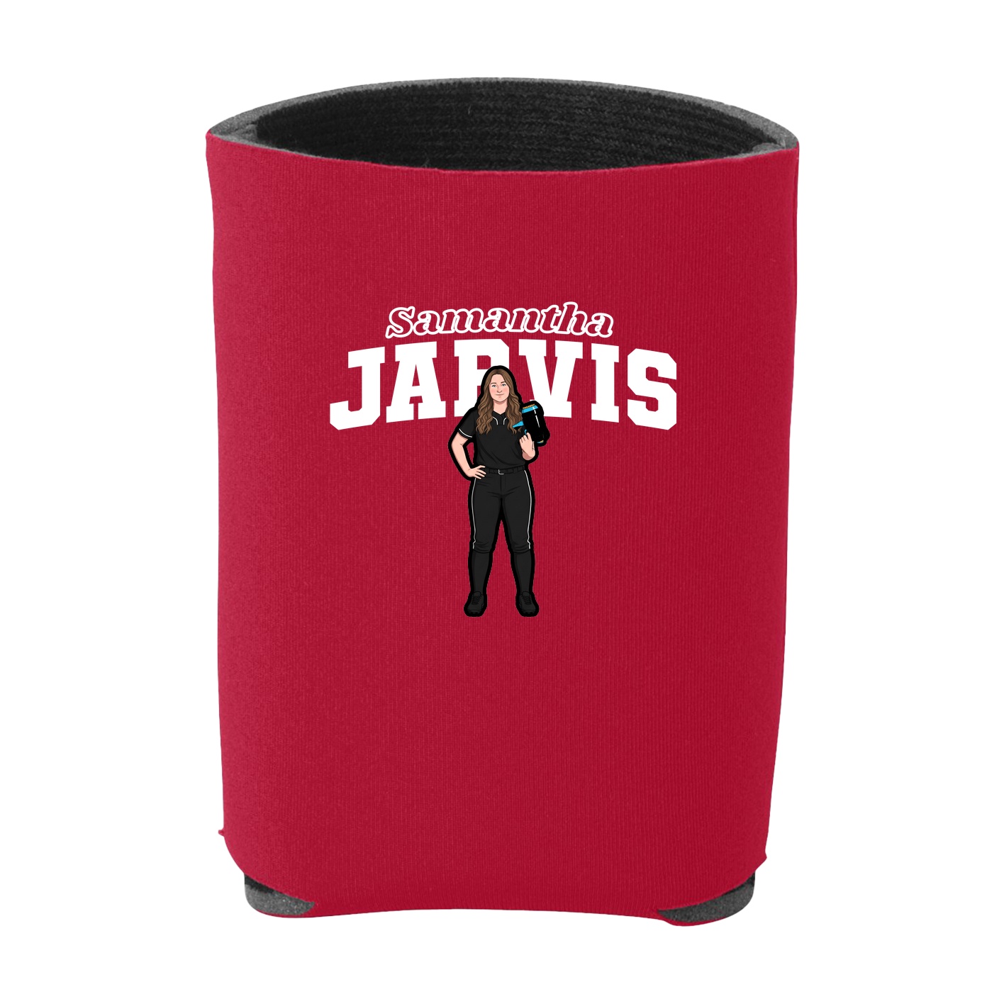 Can Holder — Name Arch in Red