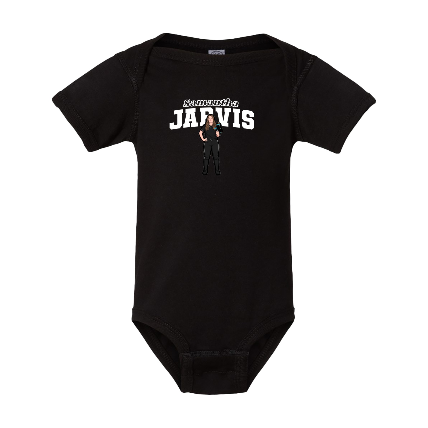 Baby Onesie — Name Arch in Black