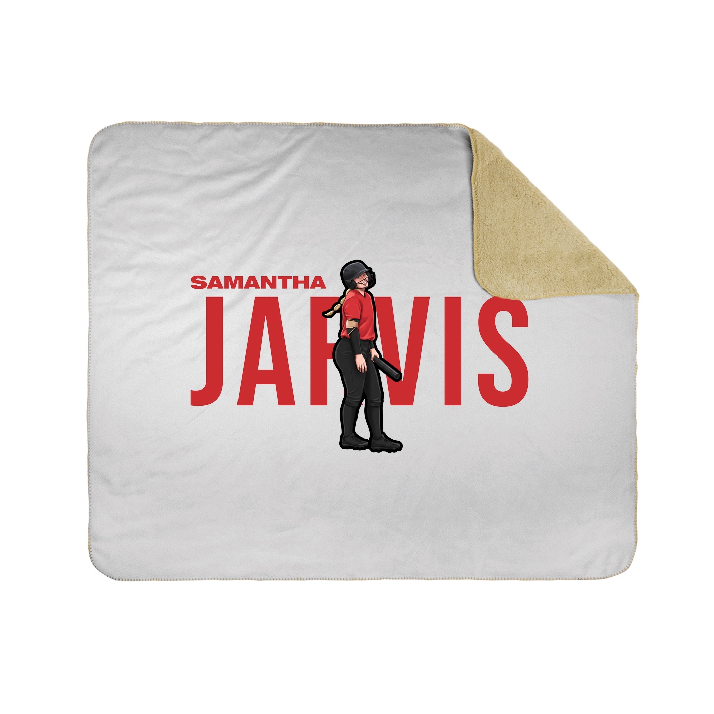 Throw Blanket — Player Name in White
