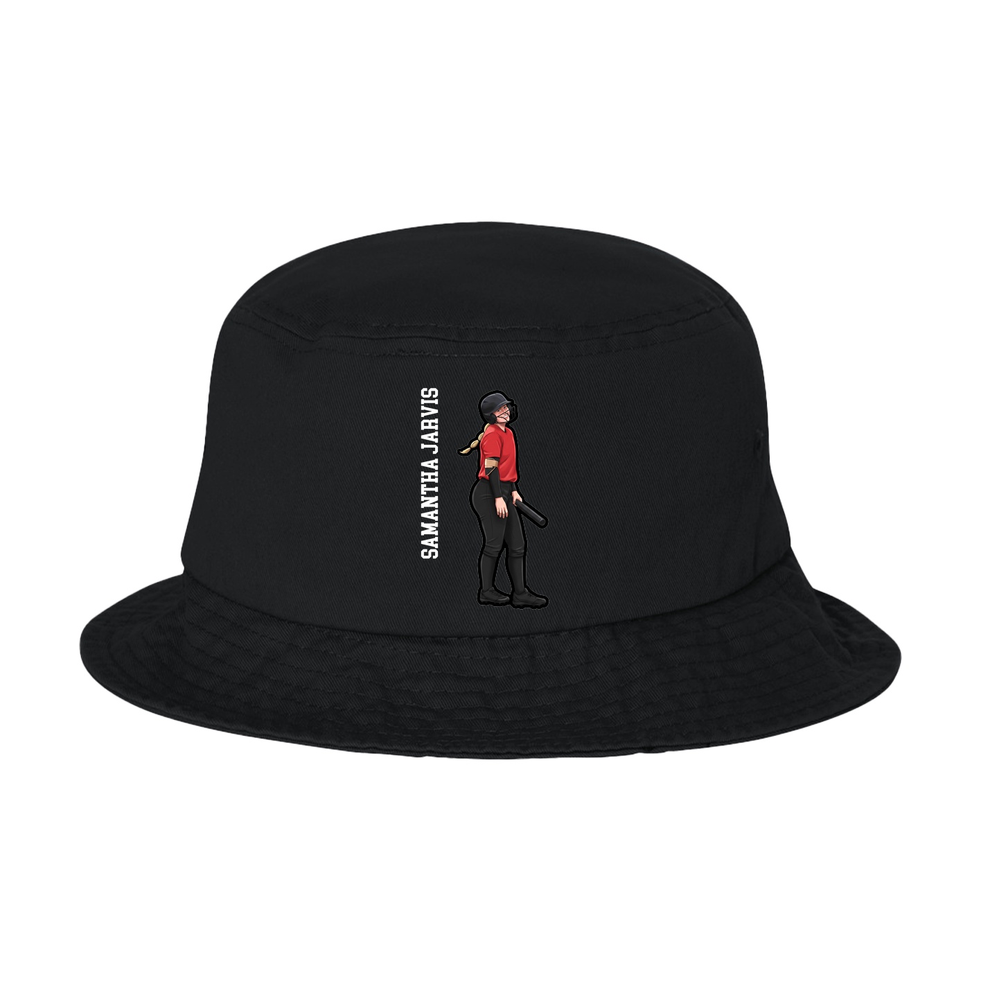 Bucket Cap — Name Vertical in Black