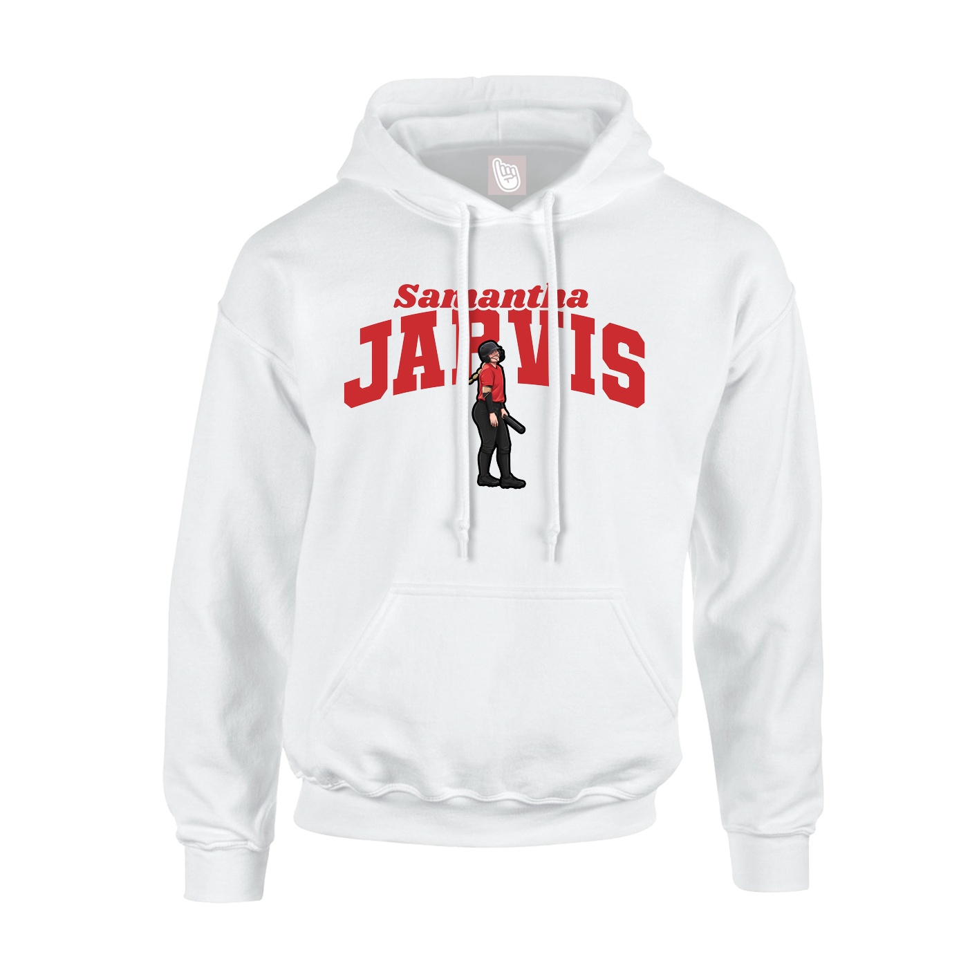 Hoodie — Signature Arch in White