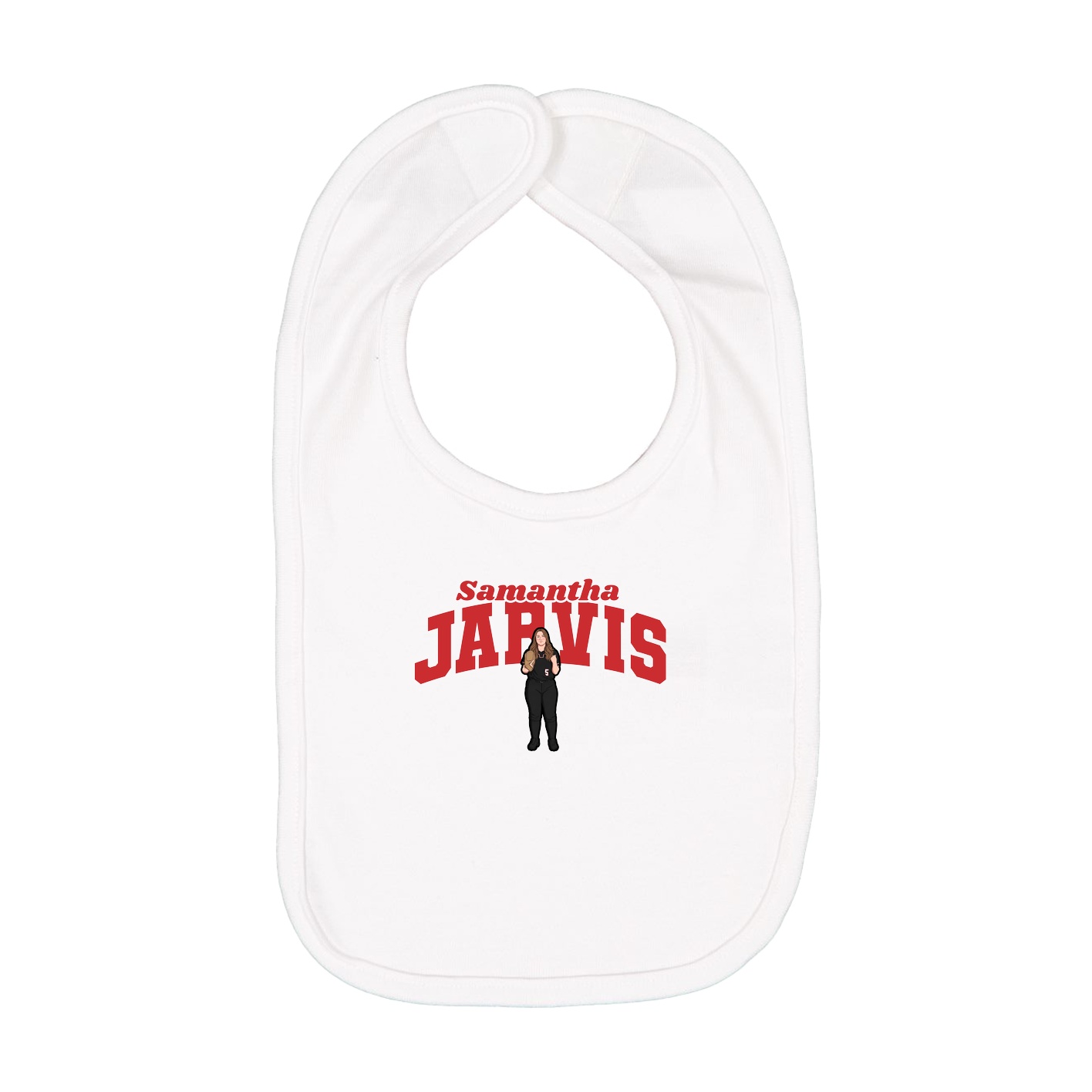 Infant Bib — Signature Arch in White