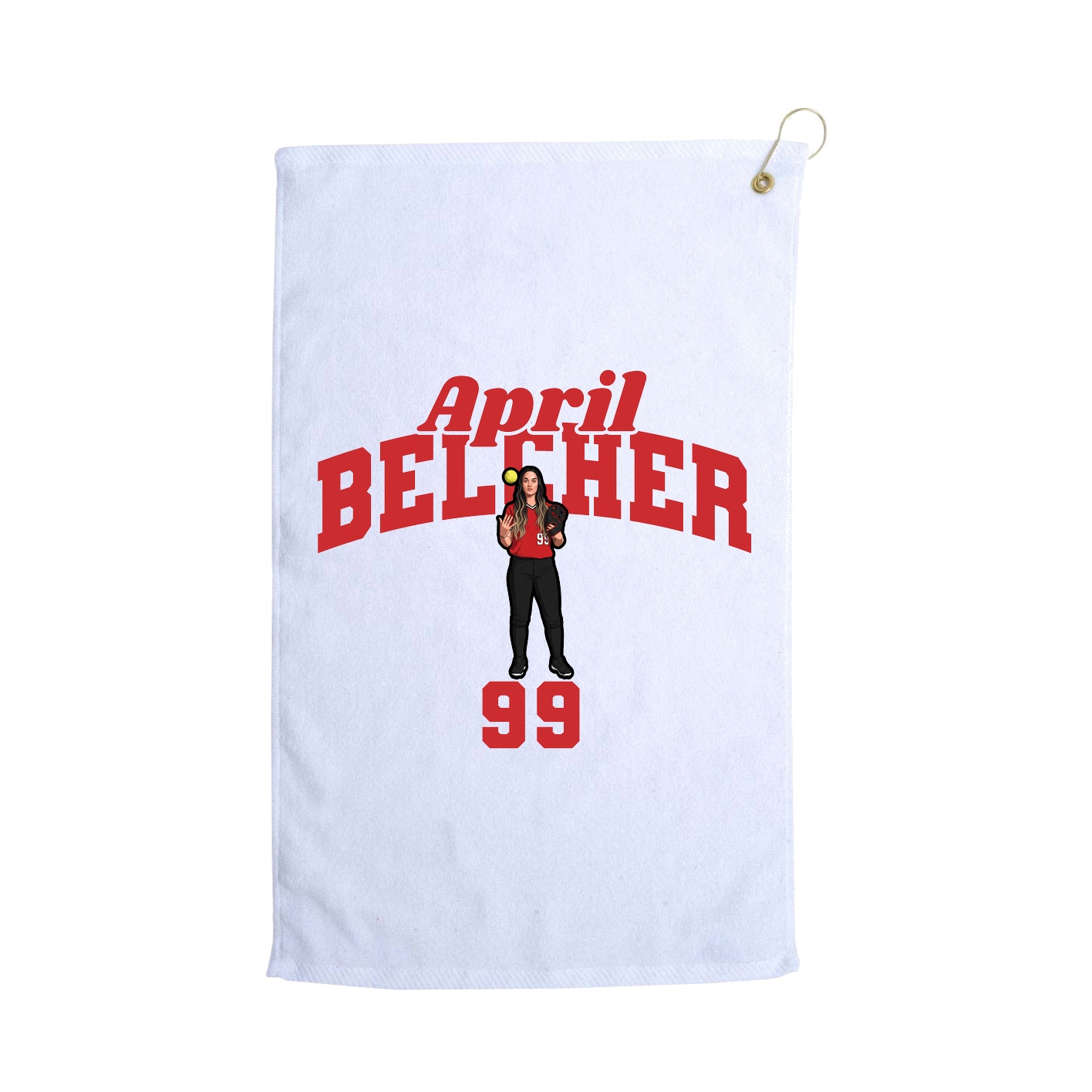Golf Towel — Signature Arch in White