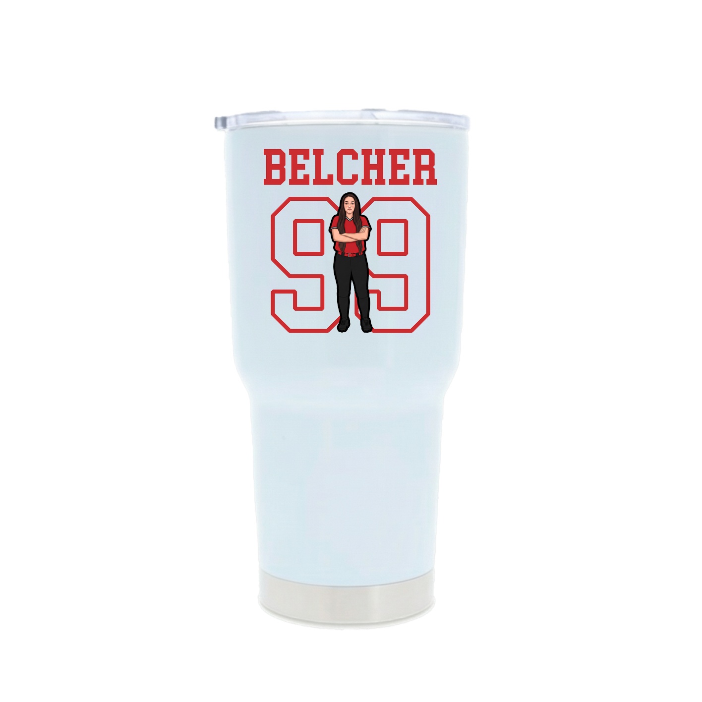 30oz Stainless Steel Tumbler — Shirsey in White