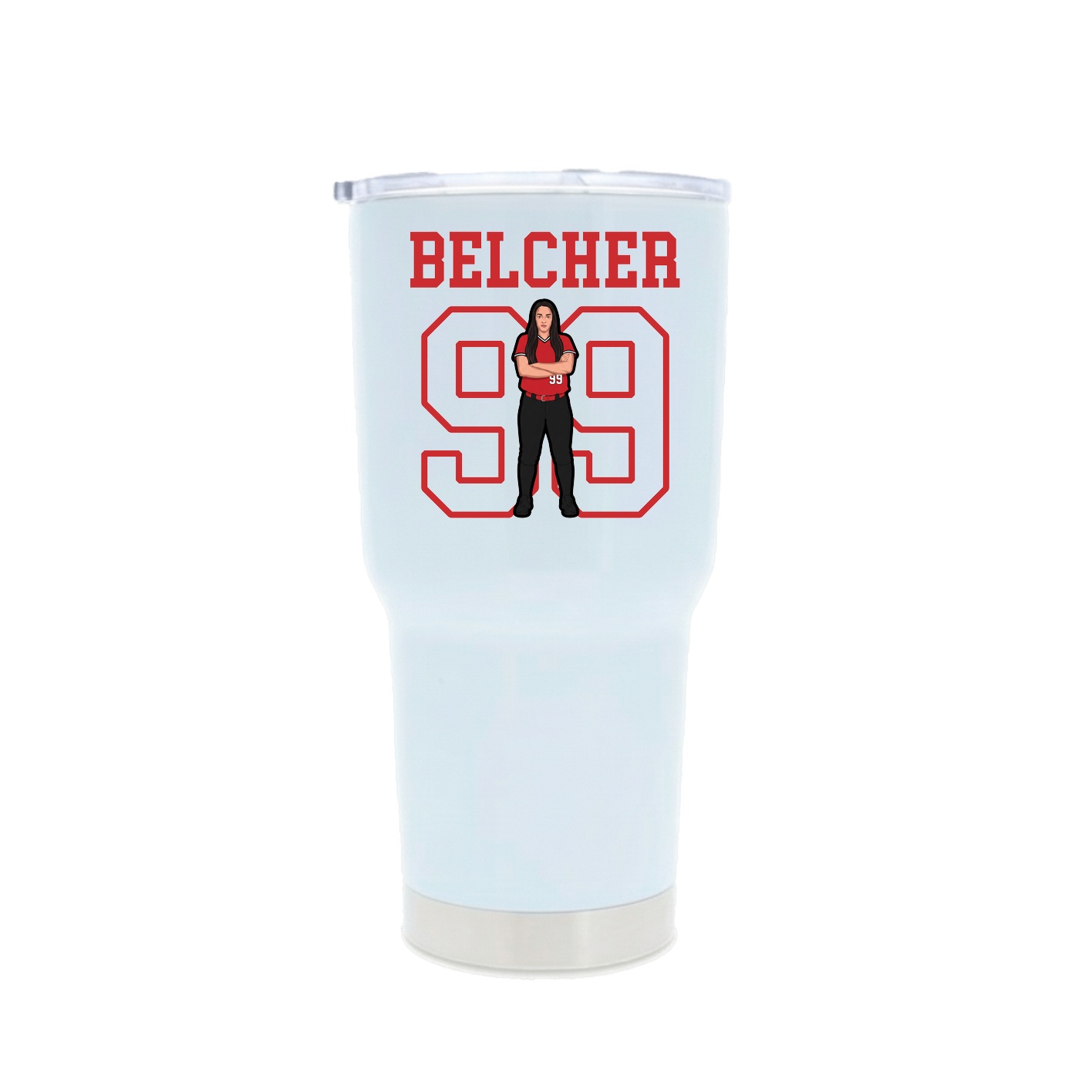 30oz Stainless Steel Tumbler — Shirsey in White