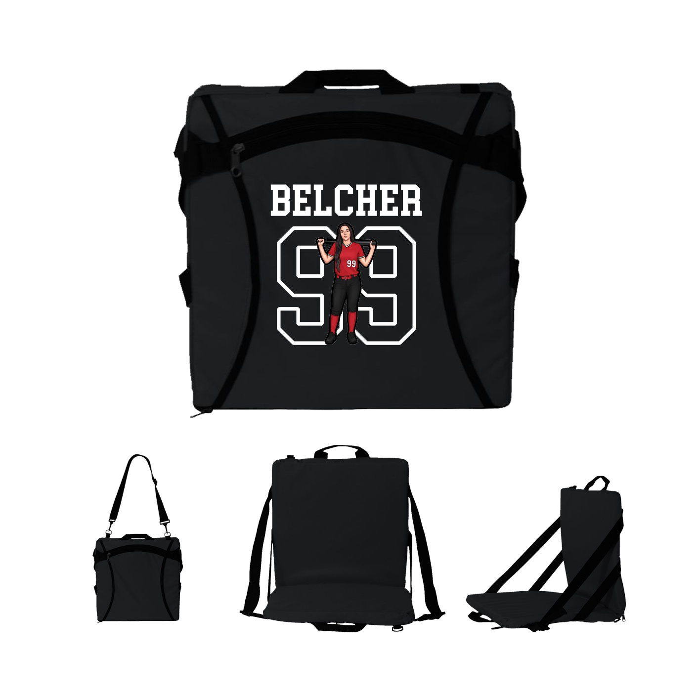 Folding Stadium Seat — Shirsey in Black