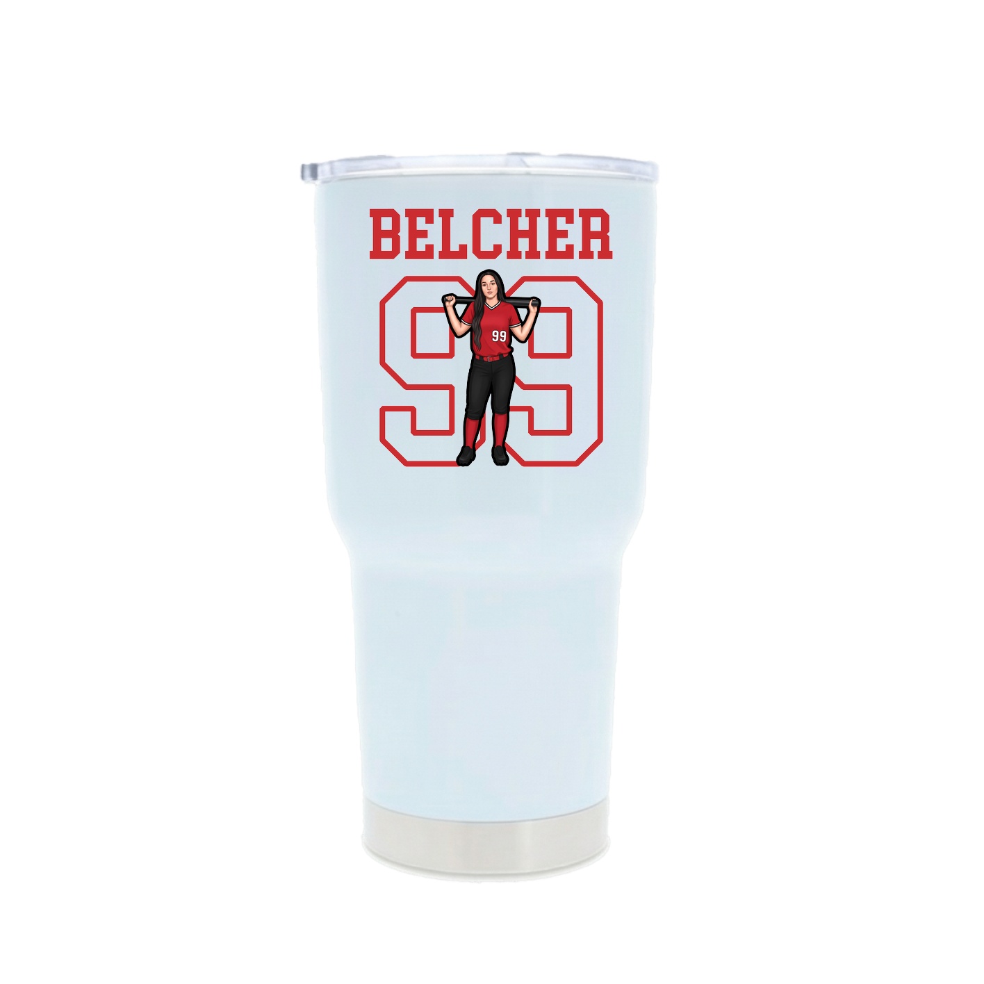 30oz Stainless Steel Tumbler — Shirsey in White